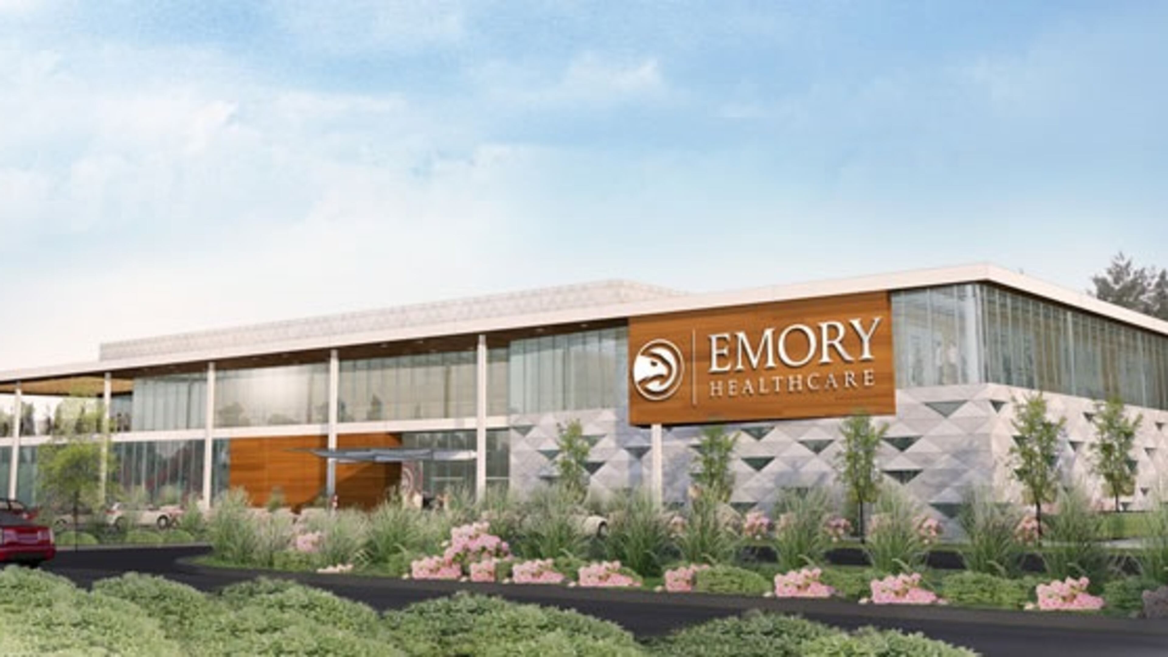 A rendering shows the Emory Healthcare and Atlanta Hawks facility in Brookhaven. Construction is scheduled for completion in late 2017.