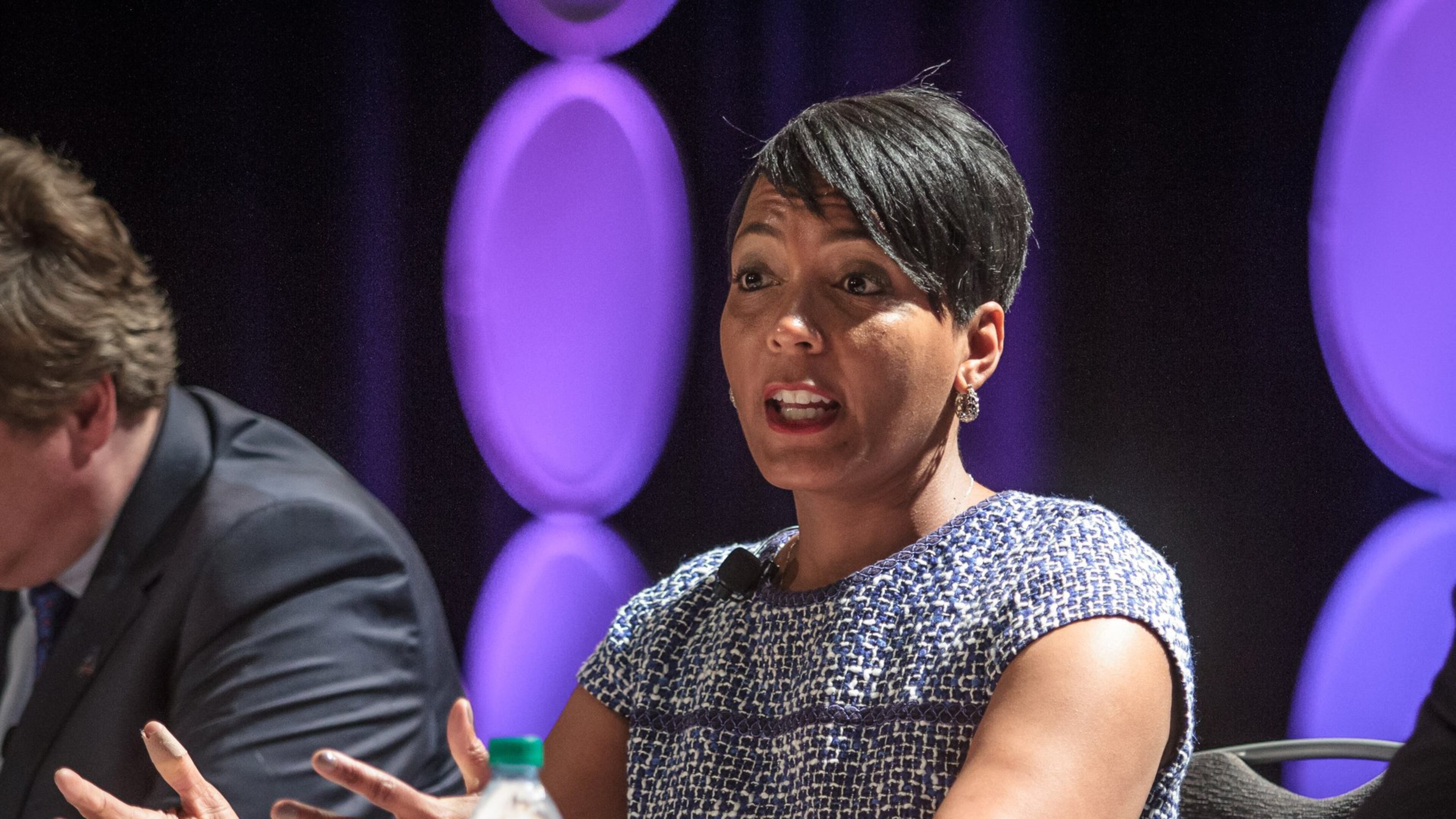 Atlanta mayoral candidate and City Councilwoman Keisha Lance Bottoms answers questions at a recent mayoral forum. Mayor Kasim Reed endorsed her candidacy for mayor. STEVE SCHAEFER / SPECIAL TO THE AJC