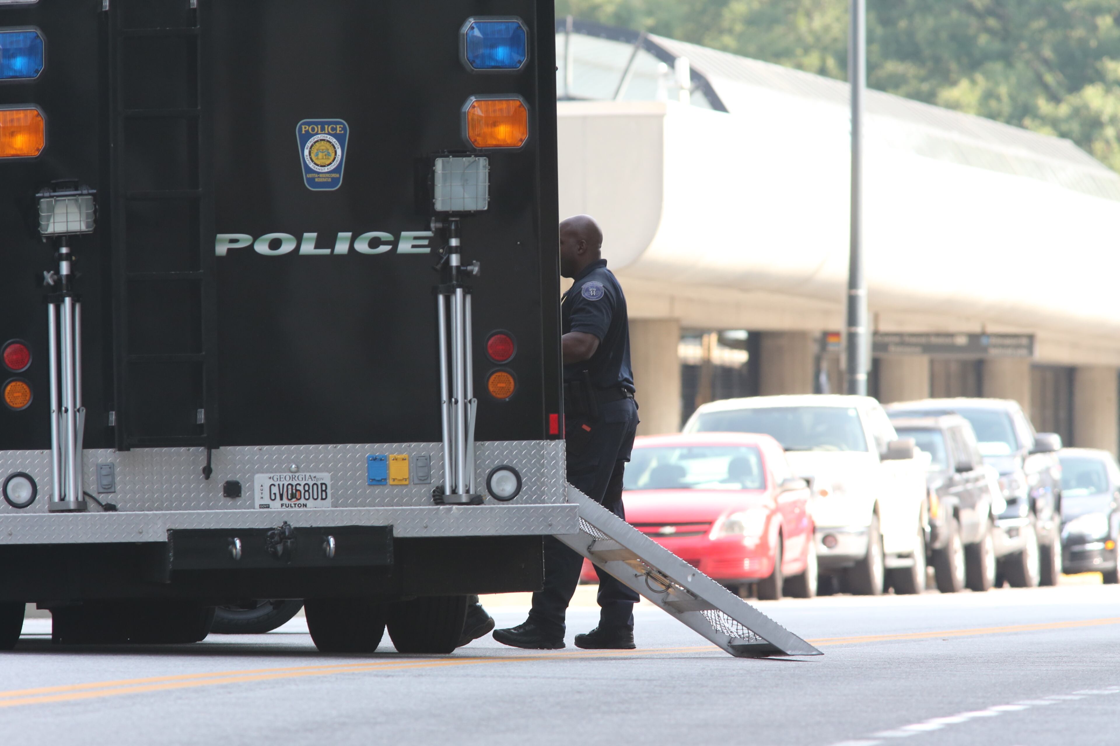 Rail service into and out of MARTA’s Civic Center station downtown was shut down late Tuesday morning July 8, 2014, while police investigated a suspicious package. JOHN SPINK/SPINK@AJC.COM
