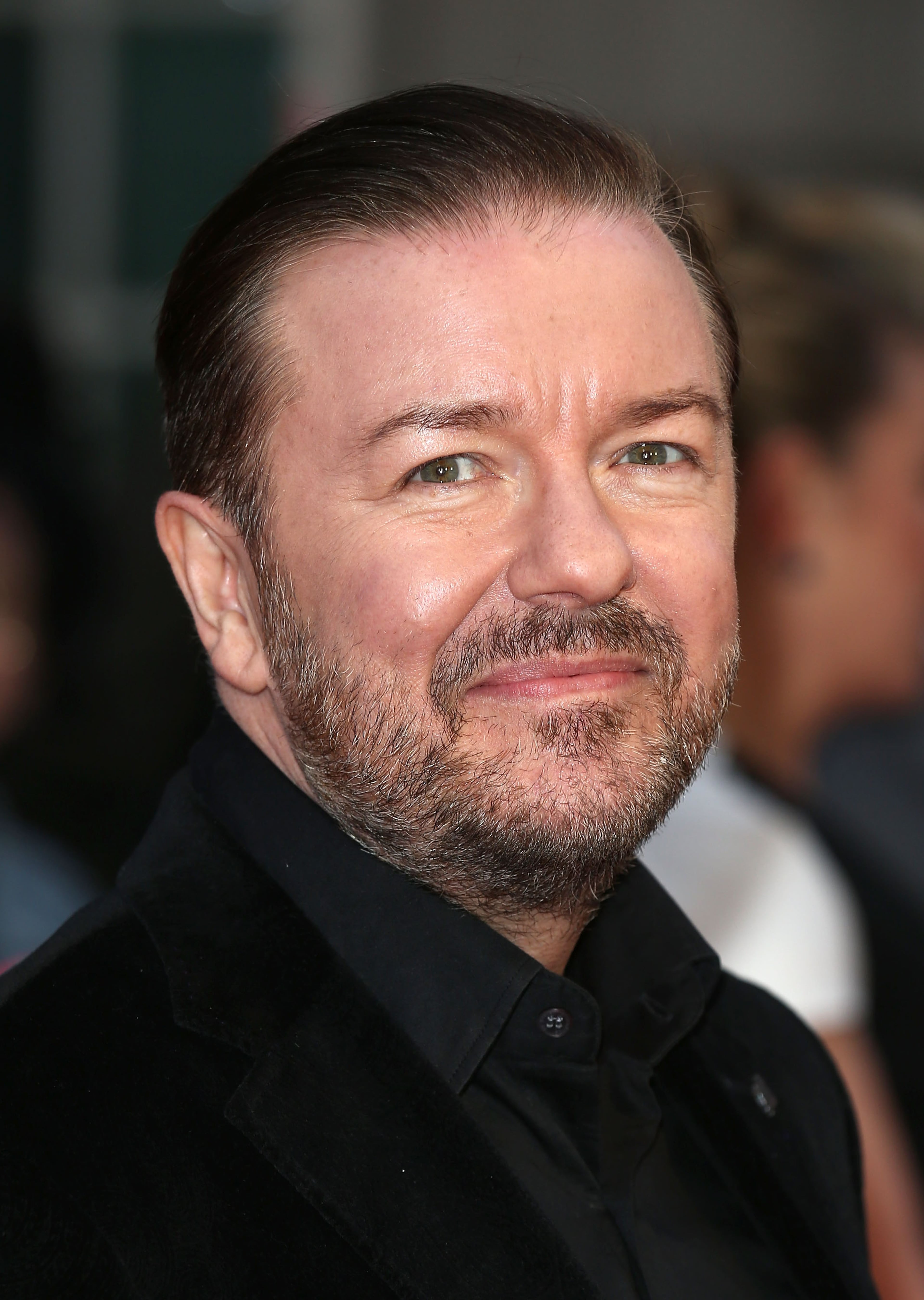 LONDON, ENGLAND - MARCH 24: Ricky Gervais attends the VIP screening of "The Muppets Most Wanted" at The Curzon Mayfair on March 24, 2014 in London, England. (Photo by Tim P. Whitby/Getty Images)