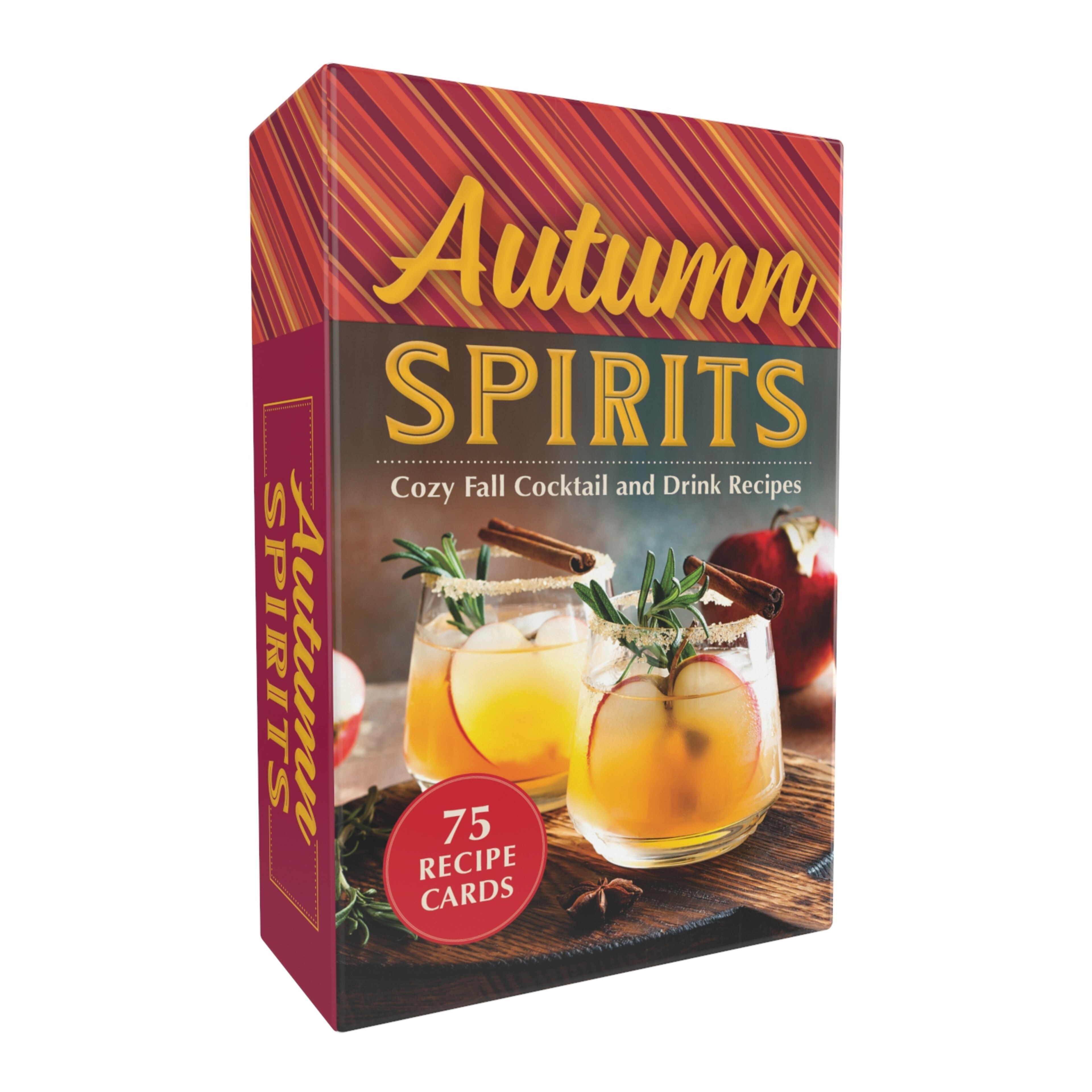 "Autumn Spirits" is a box of recipe cards for stirring up fall cocktails with spirits, beer and wine. (Courtesy of Adams Media)