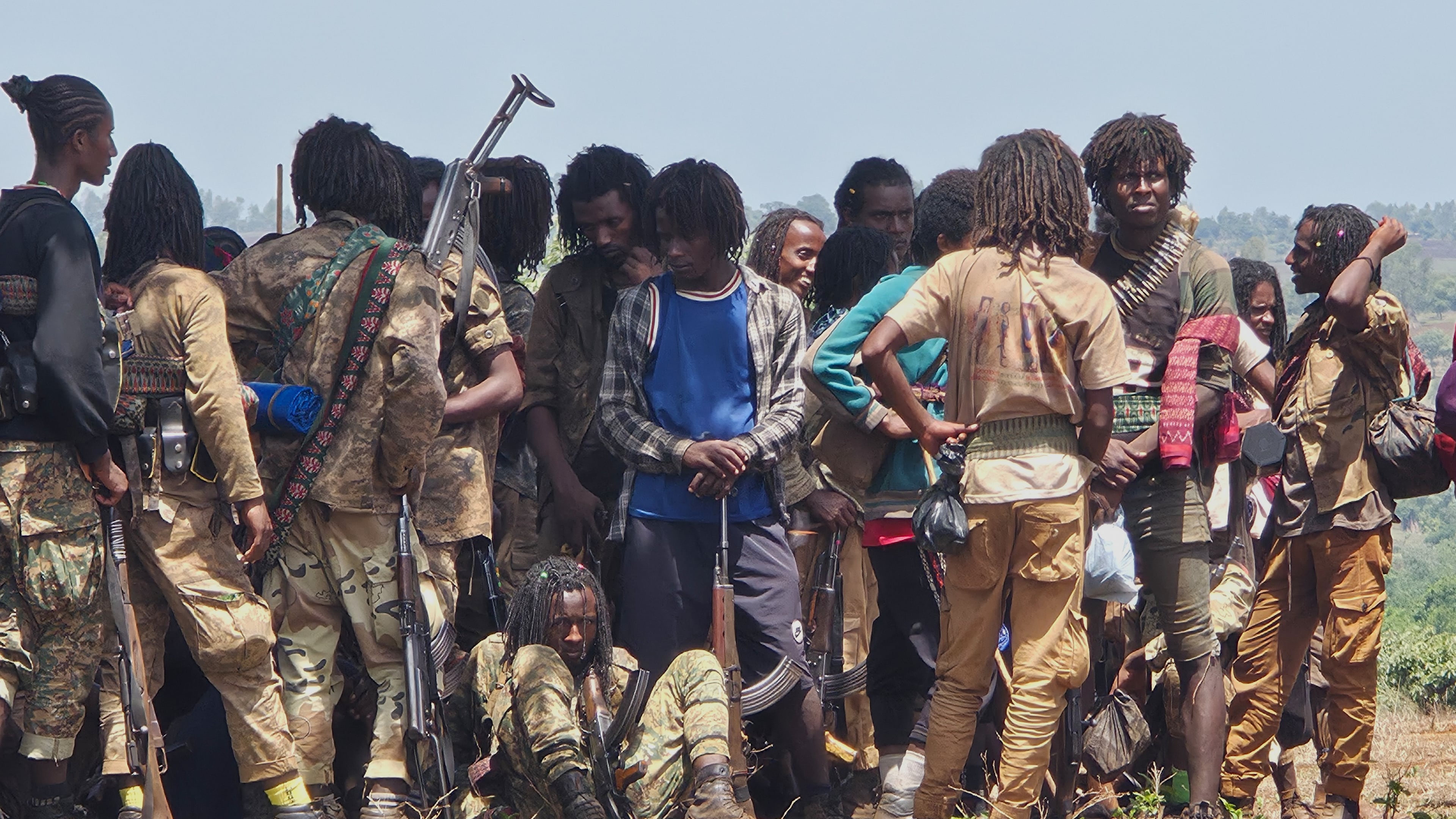 FILE - Oromo Liberation Army (OLA) fighters attend an orientation session in western Oromia, Ethiopia, June 2, 2025. (AP Photo, File)