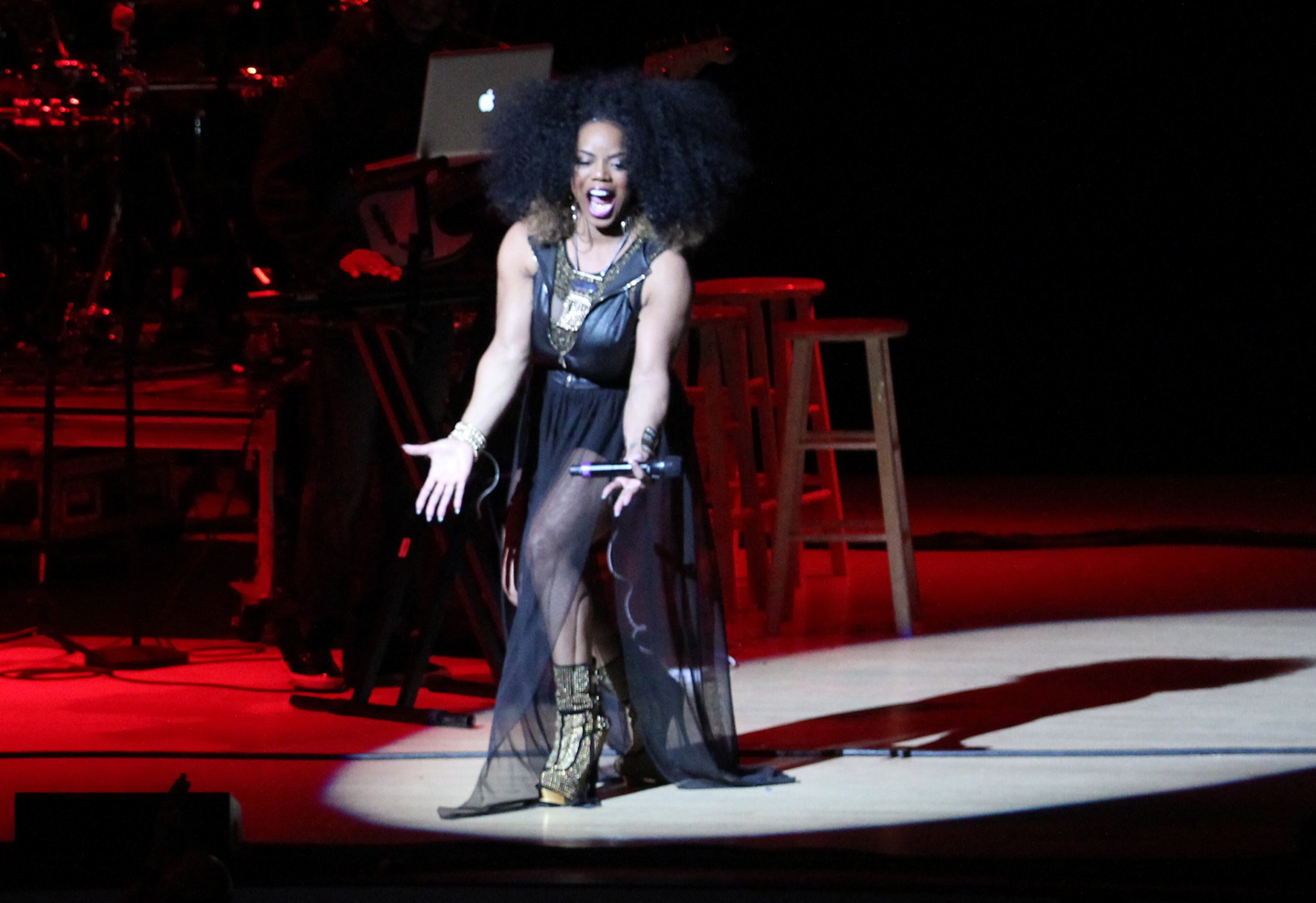 Leela James opened as special guest to headliner Ledisi performs at the Atlanta Symphony Hall. (Akili-Casundria Ramsess/Special to the AJC)