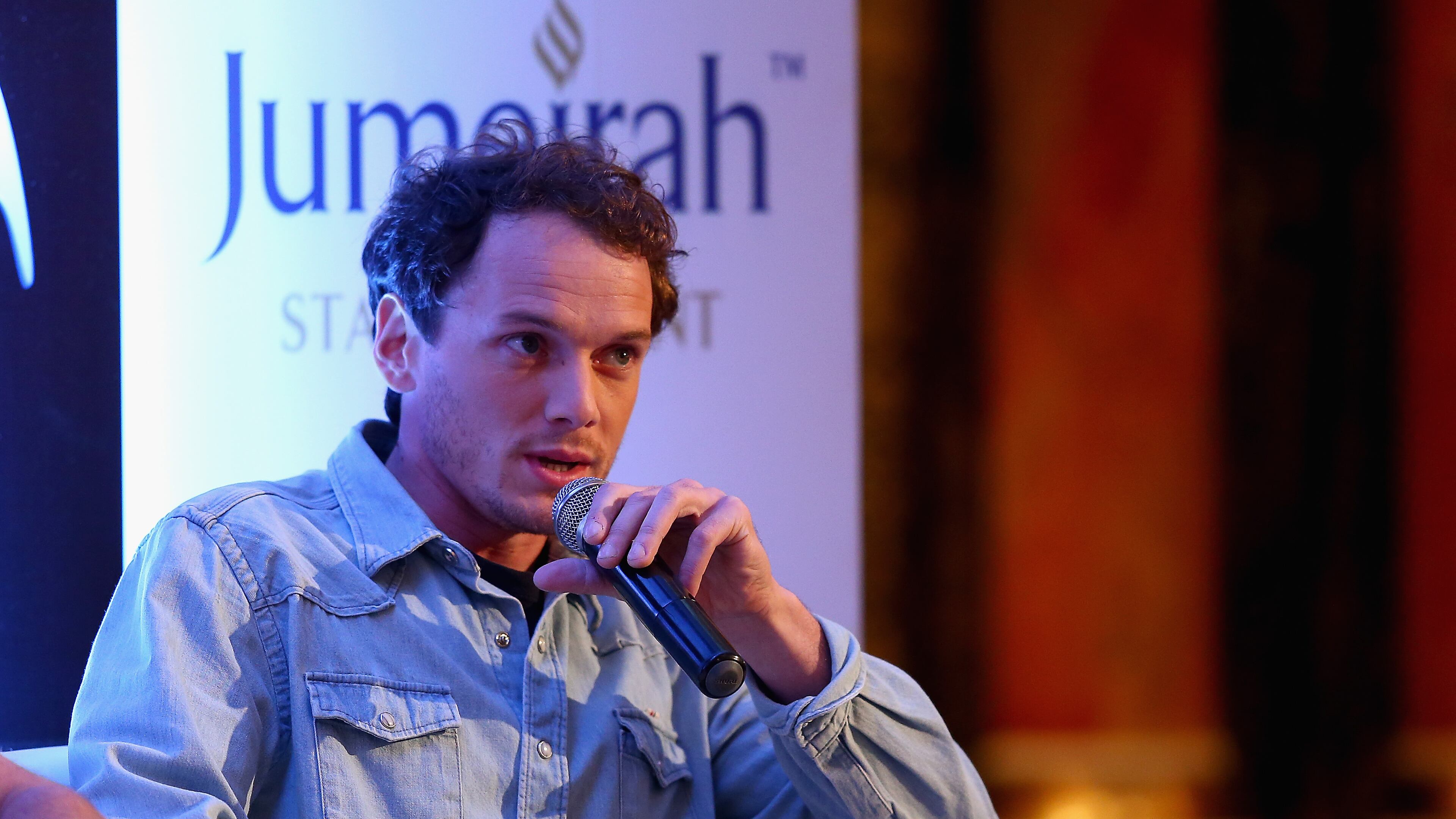 DUBAI, UNITED ARAB EMIRATES - SEPTEMBER 30: Actor Anton Yelchin attends a press conference promoting 'Star Trek Beyond' at Burj Al Arab on September 30, 2015 in Dubai, United Arab Emirates. (Photo by Francois Nel/Getty Images for Paramount Pictures)