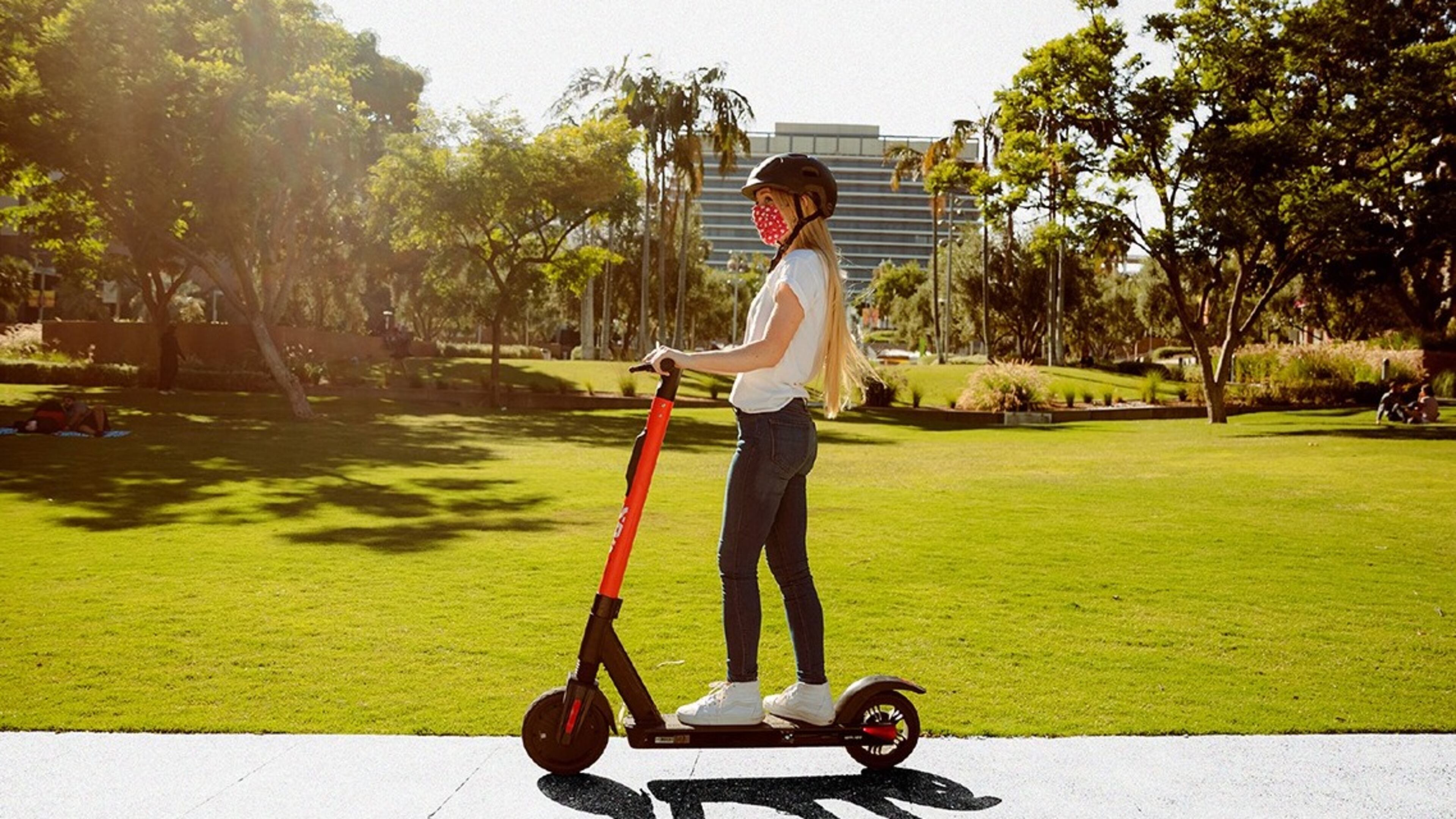 A new ordinance allows Peachtree Corners to authorize a pilot shared micromobility device permit program. (Courtesy Spin)