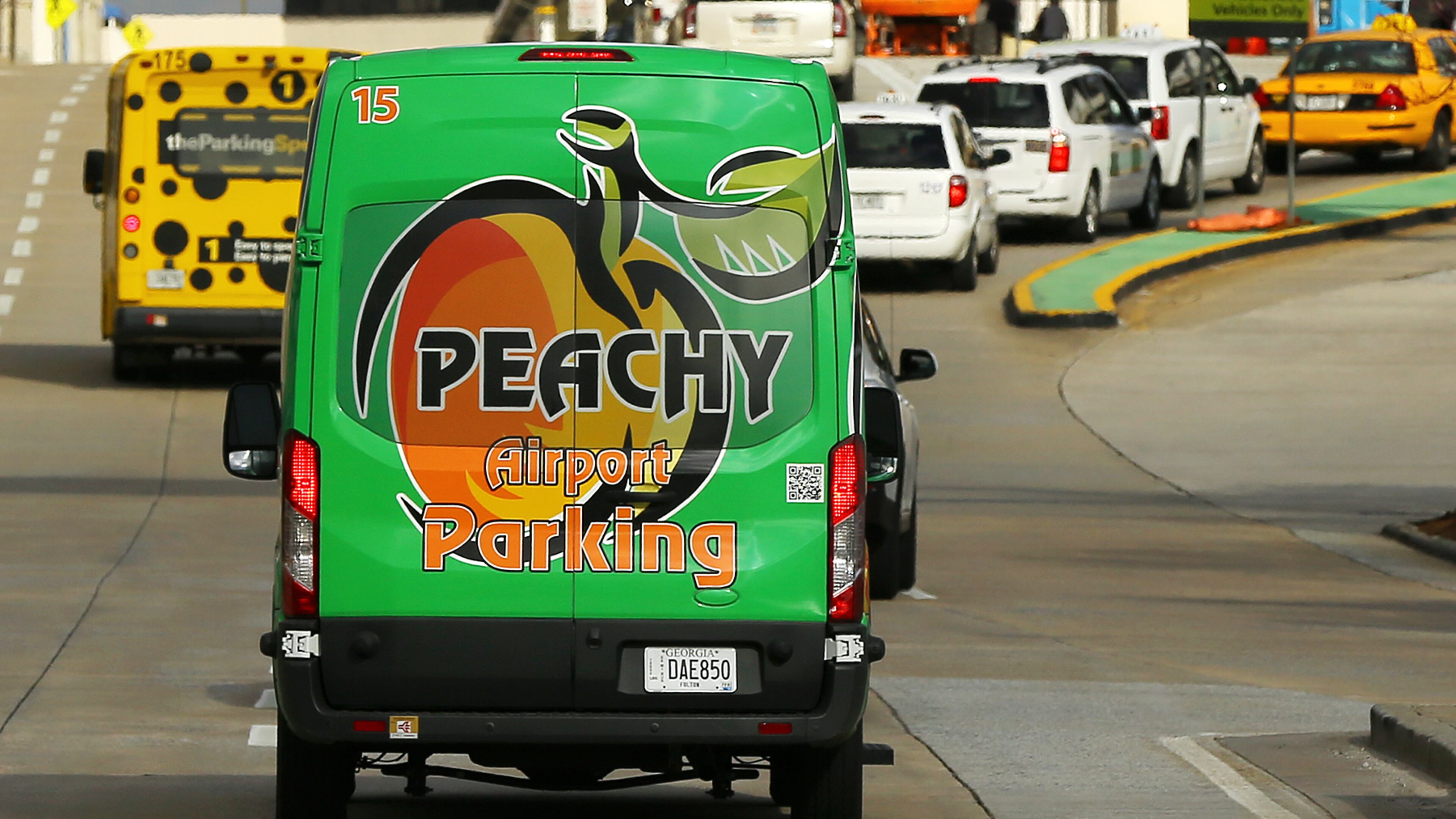 Cabs and shuttles arrive in the North Terminal at Hartsfield-Jackson Atlanta International Airport on Monday, March 23, 2015. Curtis Compton / ccompton@ajc.com