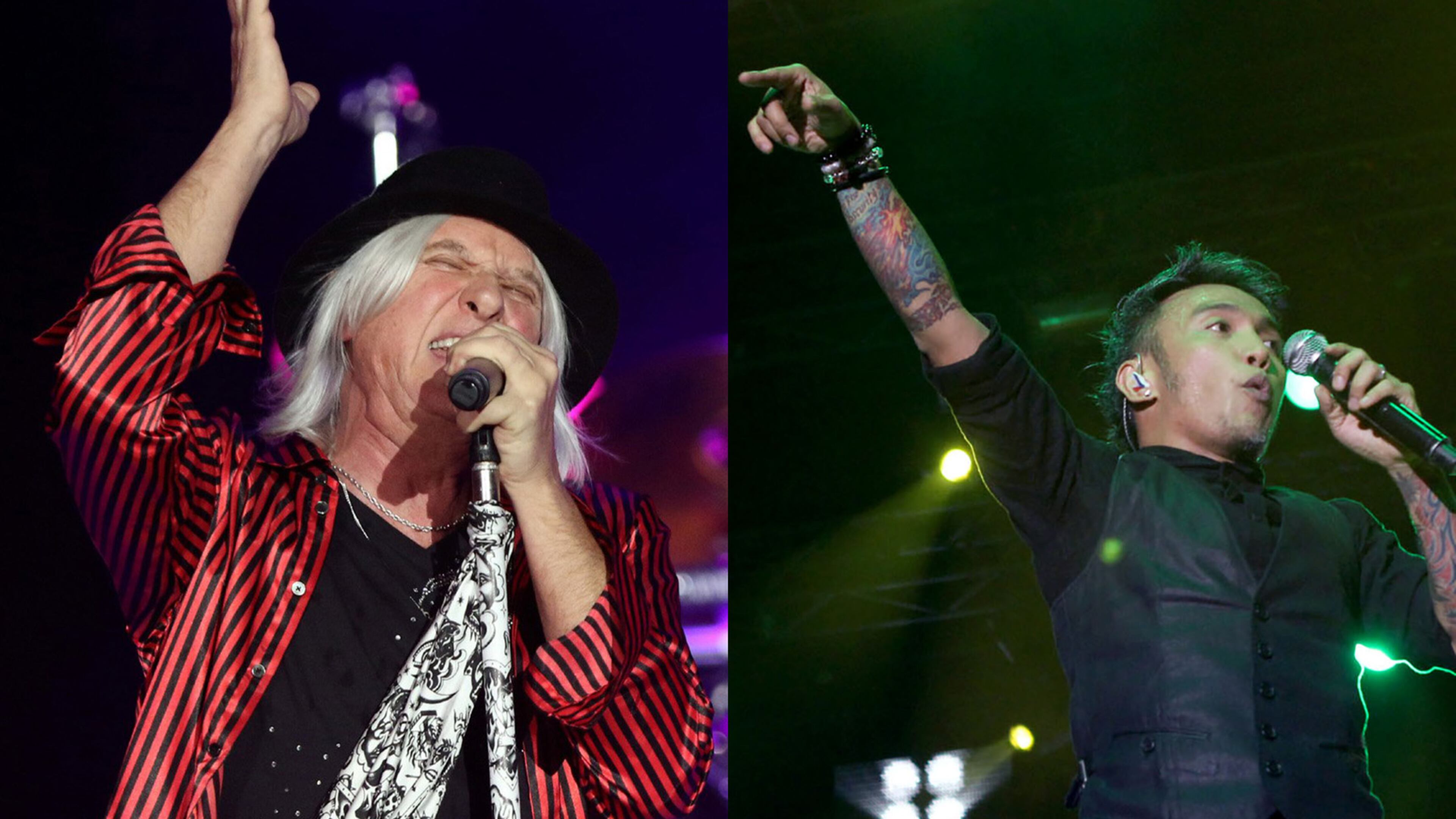 Def Leppard, led by lead singer Joe Elliott, and Journey, with Arnel Piveda as lead singer since 2007, are pairing up for a stadium tour in 2024 that stops at Truist Park July 13, 2024. AJC FILE PHOTOS