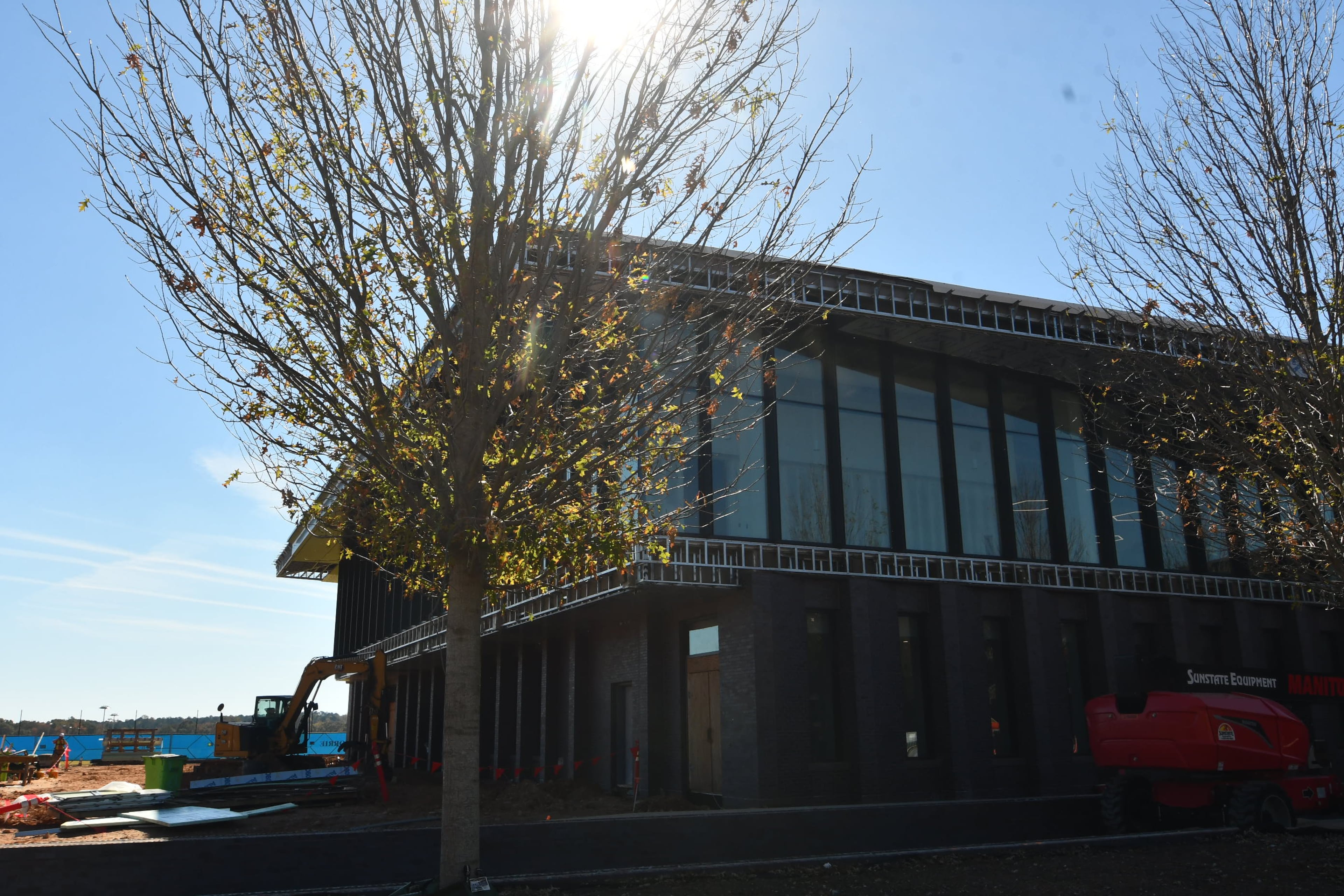 The Arthur M. Blank U.S. Soccer National Training Center is scheduled to open in spring 2026. This view is to the left of the main entrance. (Brasfield & Gorrie)