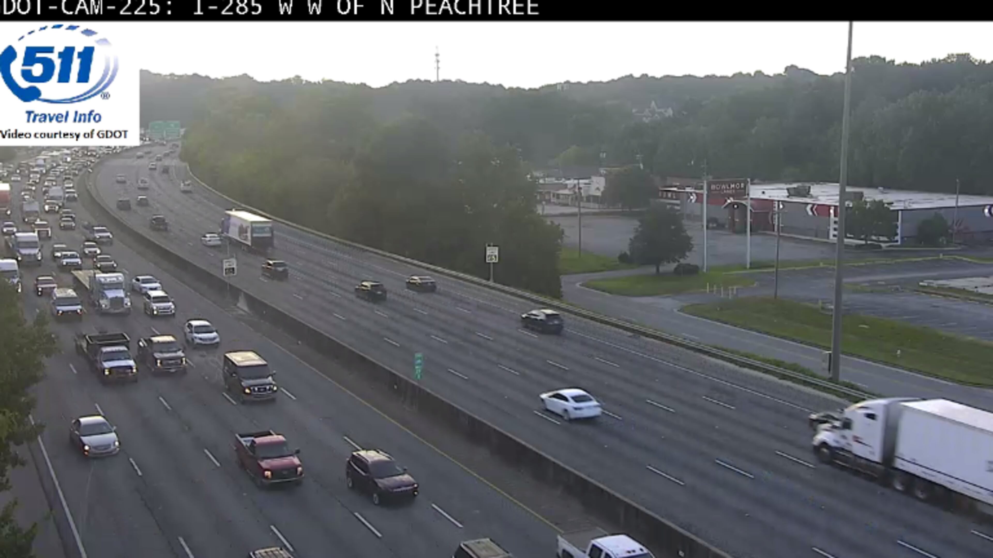 Dunwoody police said officers are "working several accidents" on I-285 West between Peachtree and Chamblee Dunwoody roads early Wednesday morning.