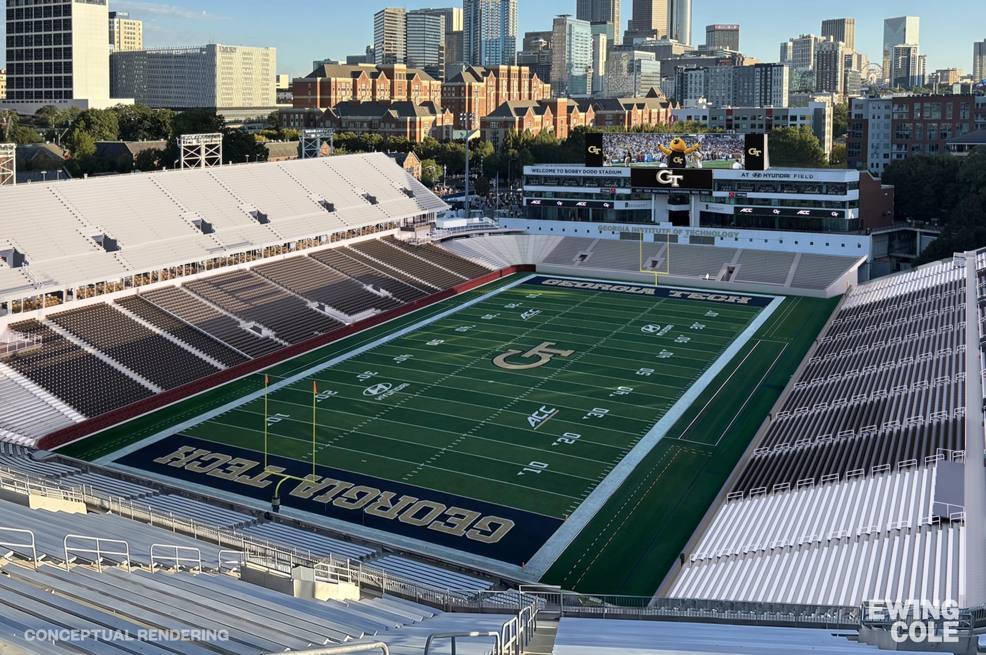 Georgia Tech Bobby Dodd Stadium conceptual rendering