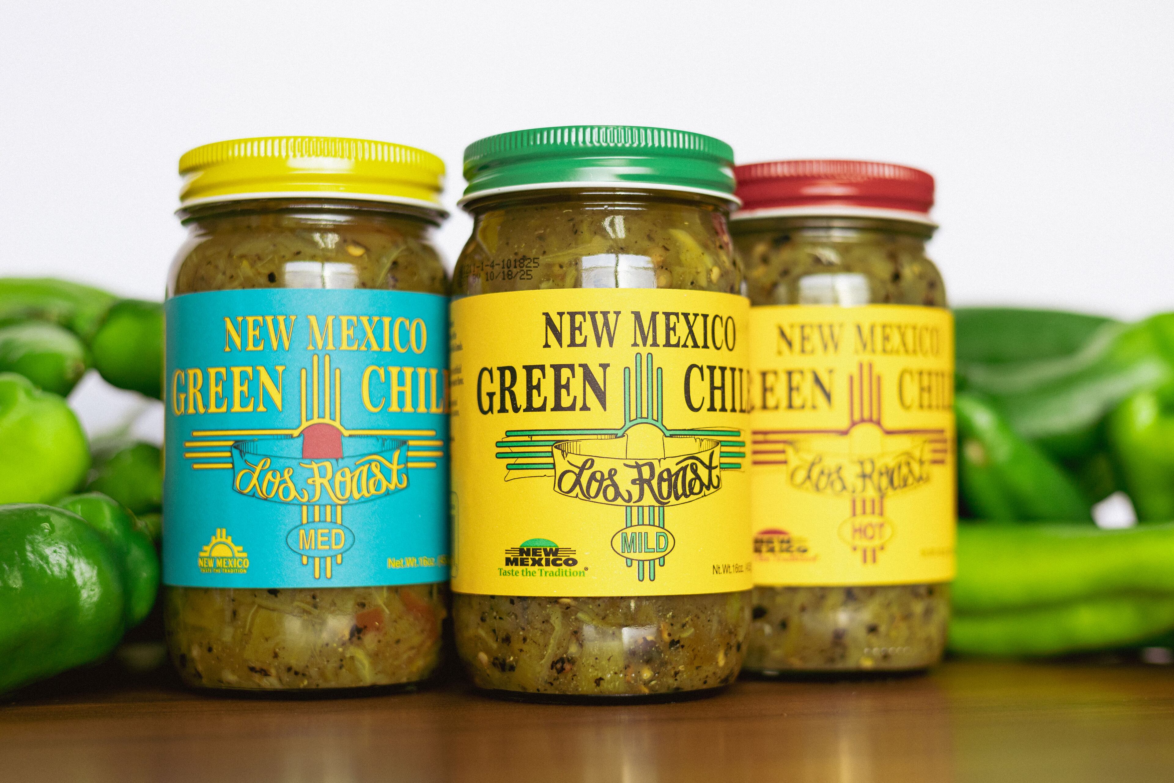 Hatch green chiles from New Mexico. (Courtesy of Los Roast)