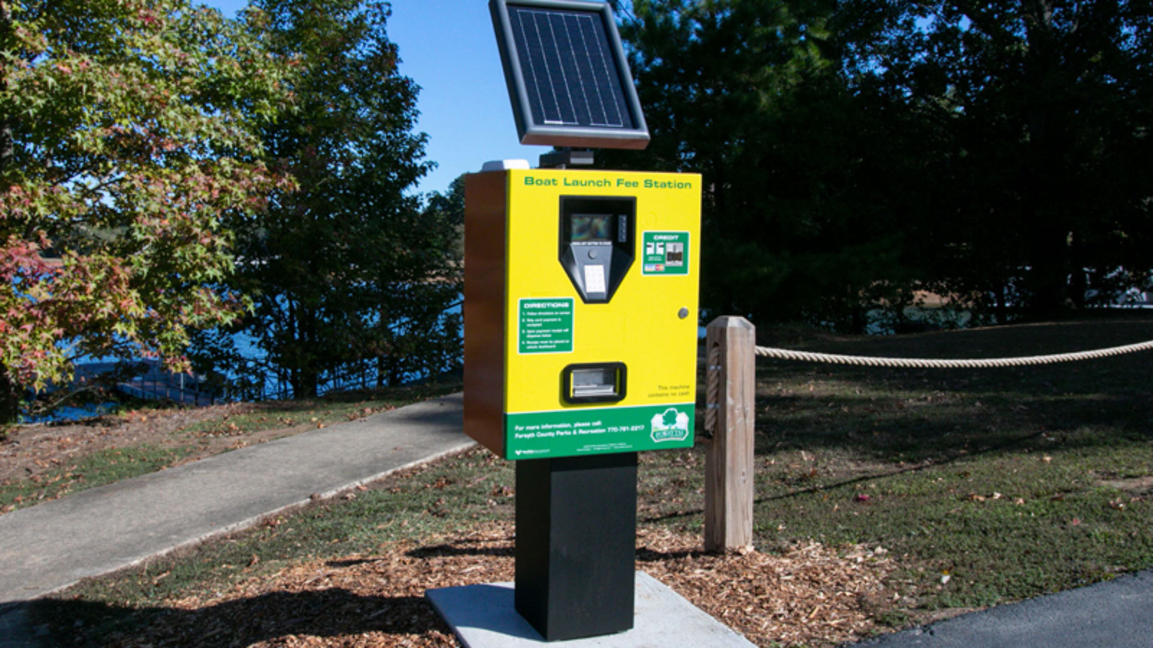 Automated payment machines have been installed at the boat ramps of three Forsyth County parks on Lake Lanier. FORSYTH COUNTY