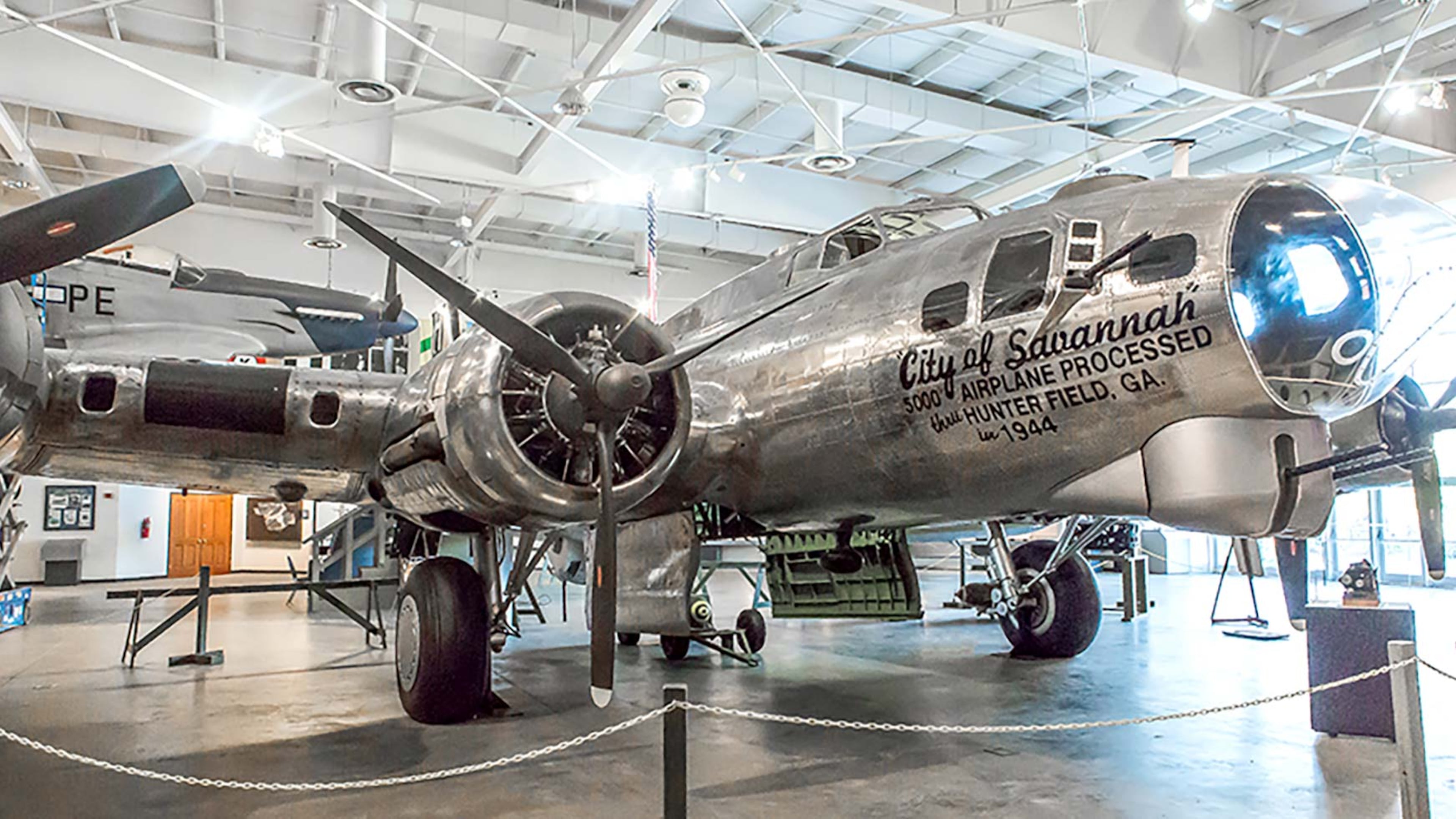 The B-17 "Spirit of Savannah" is on display at the National Museum of the Mighty Eighth Air Force. (Photo courtesy of National Museum of the Mighty Eighth Air Force)