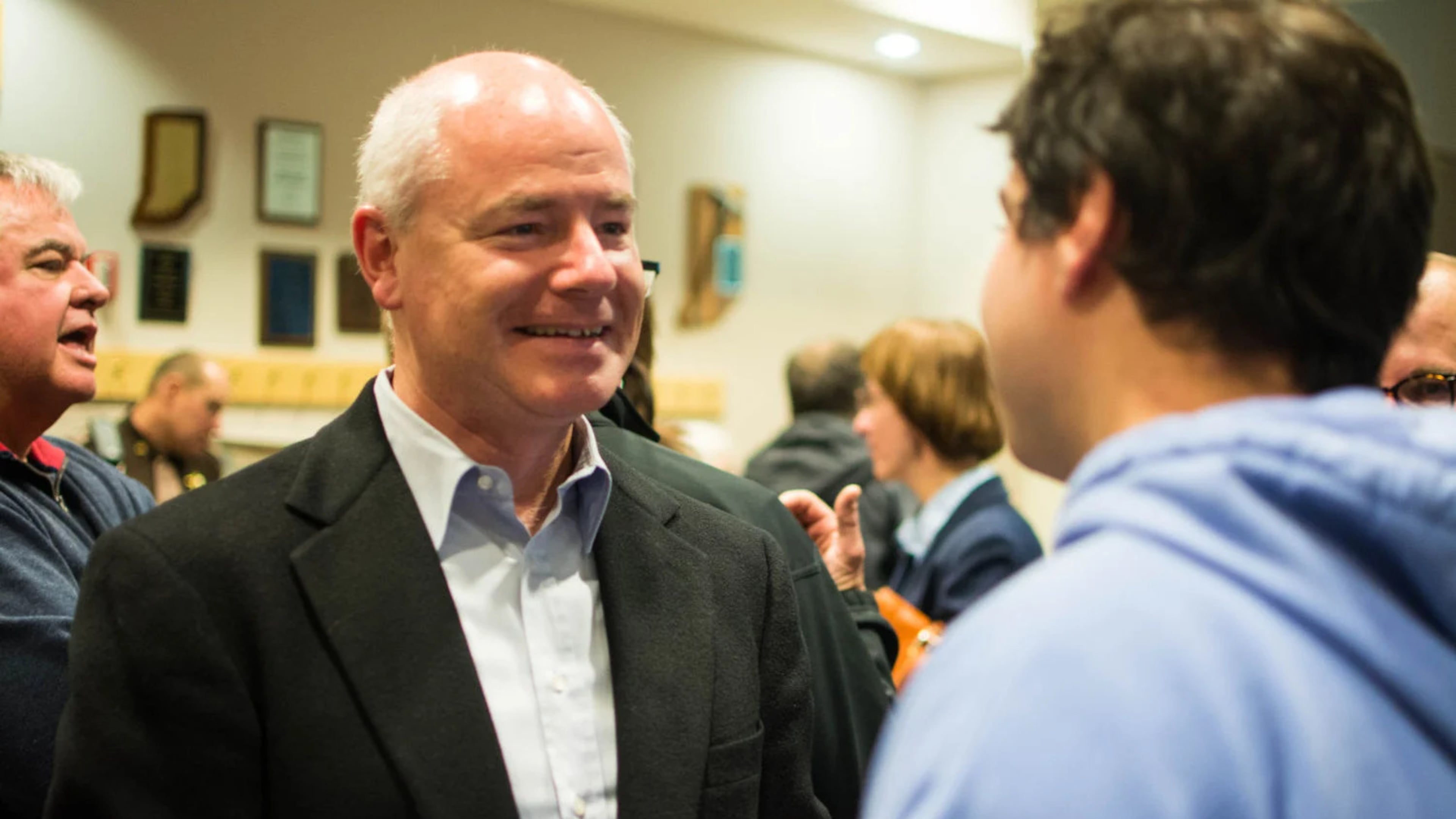 Steven Meyer, a state judge in Tippecanoe County in Indiana who was hurt in a shooting at his home on January 18, 2026, is shown in Nov. 4, 2014. (The Purdue Exponent via AP)