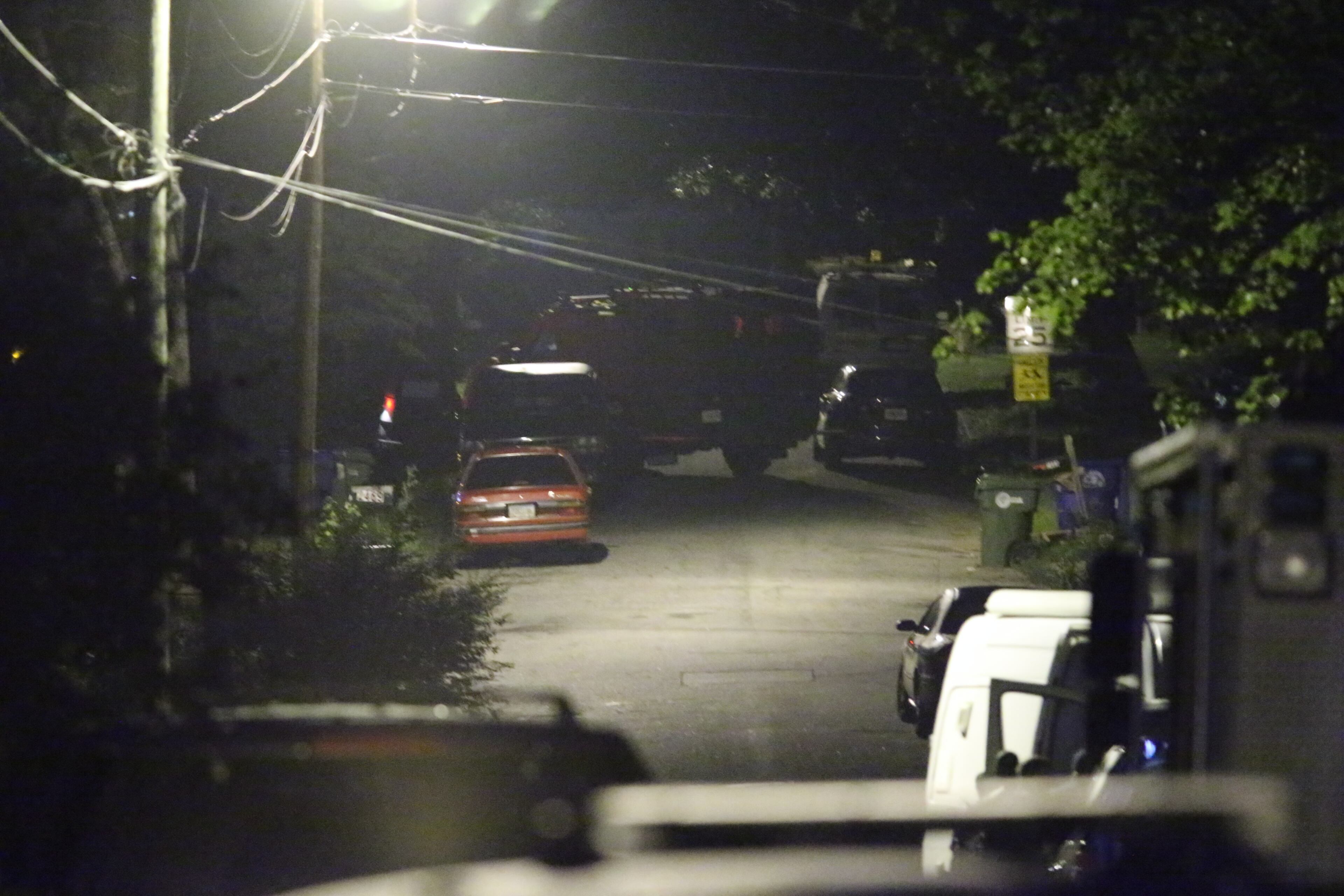 The incident began around 1:30 a.m. with reports of a man pulling a gun on a woman at a home in the 2400 block of Baxter Street. JOHN SPINK/JOHNSPINK@AJC.COM