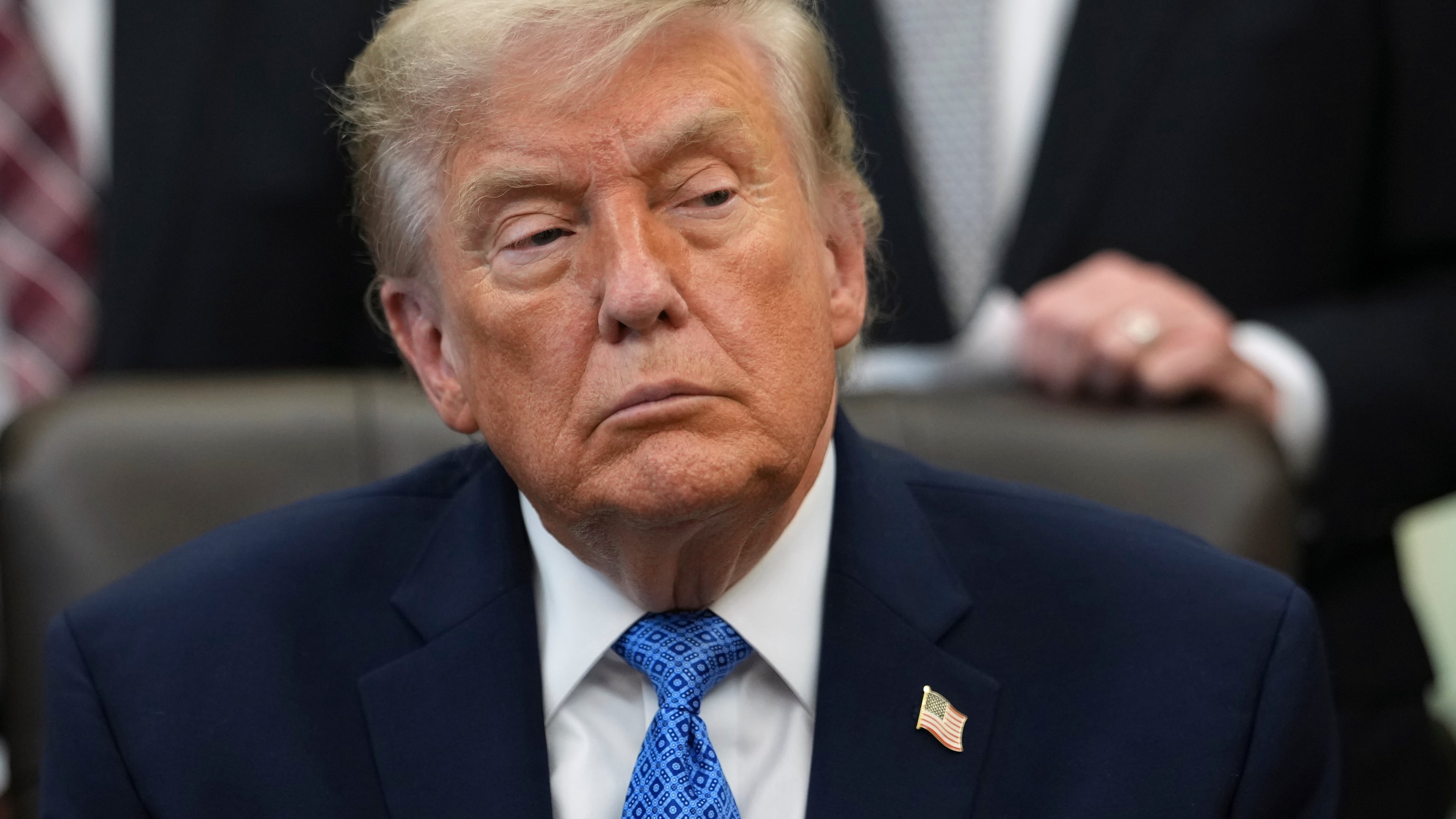 President Donald Trump is pictured in the Oval Office of the White House, Friday, June 26, 2026, in Washington. (AP Photo/Julia Demaree Nikhinson)