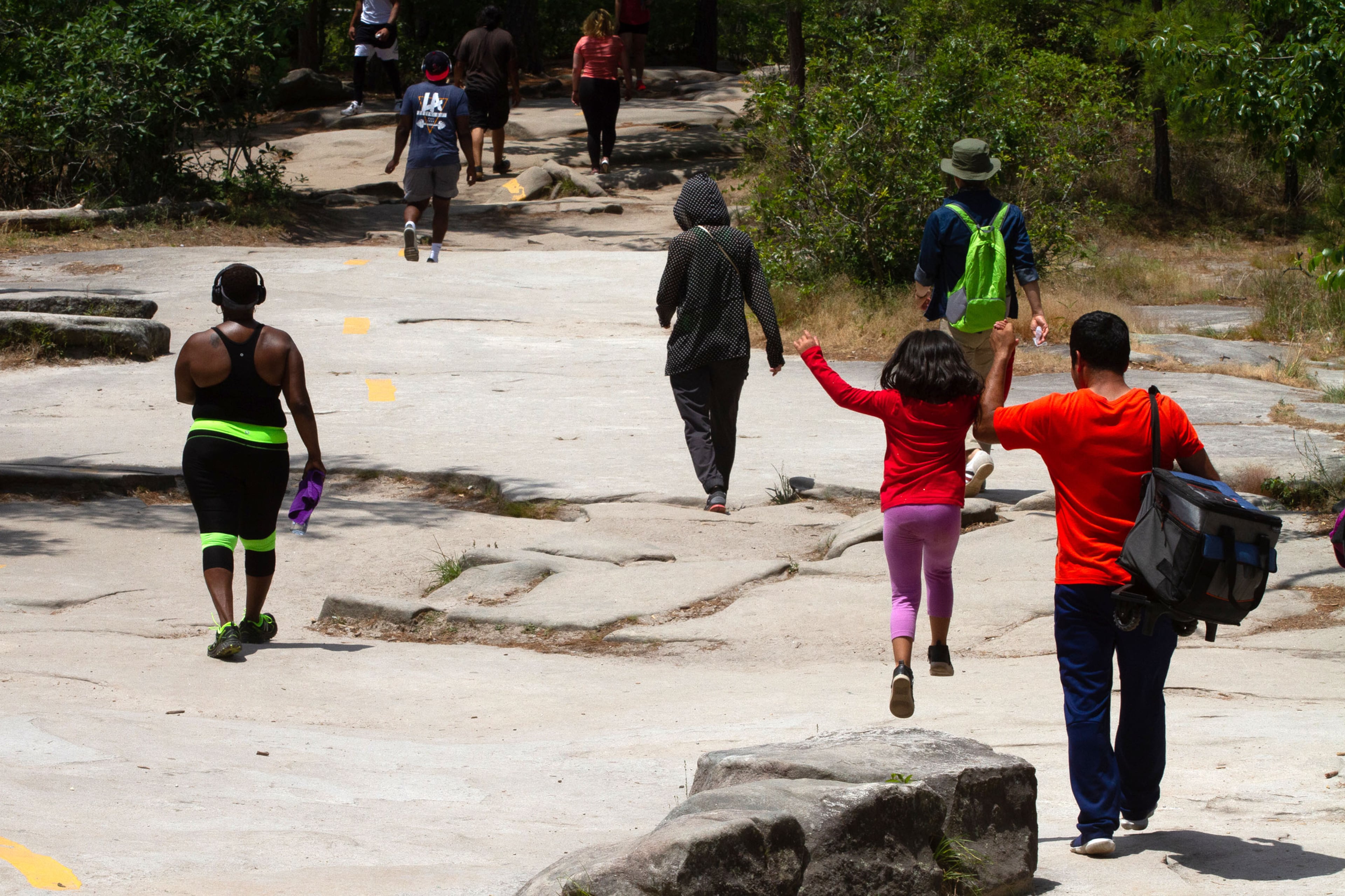 People head down Stone Mountain on a busy Sunday afternoon on May 17, 2020. STEVE SCHAEFER FOR THE ATLANTA JOURNAL-CONSTITUTION