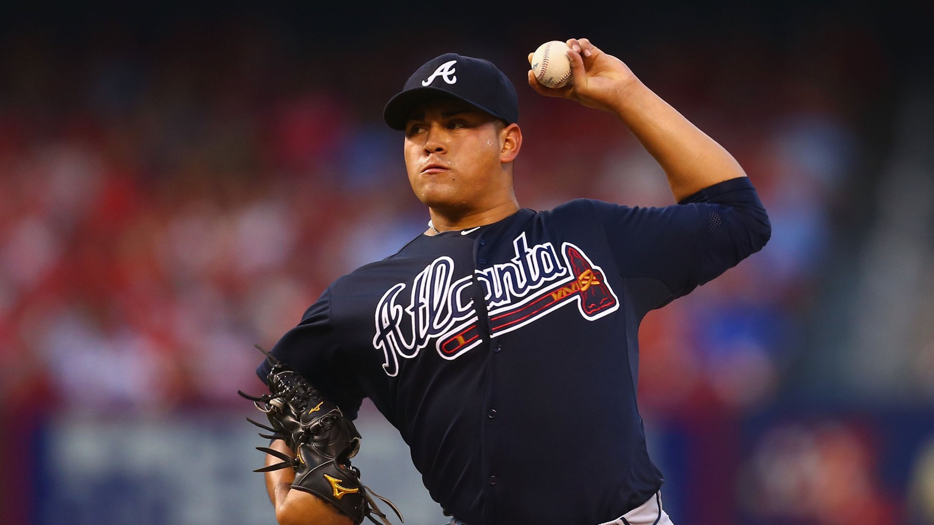 Manny Banuelos pitches against the St. Louis Cardinals at Busch Stadium on July 24, 2015 in St. Louis. (Dilip Vishwanat/Getty Images)