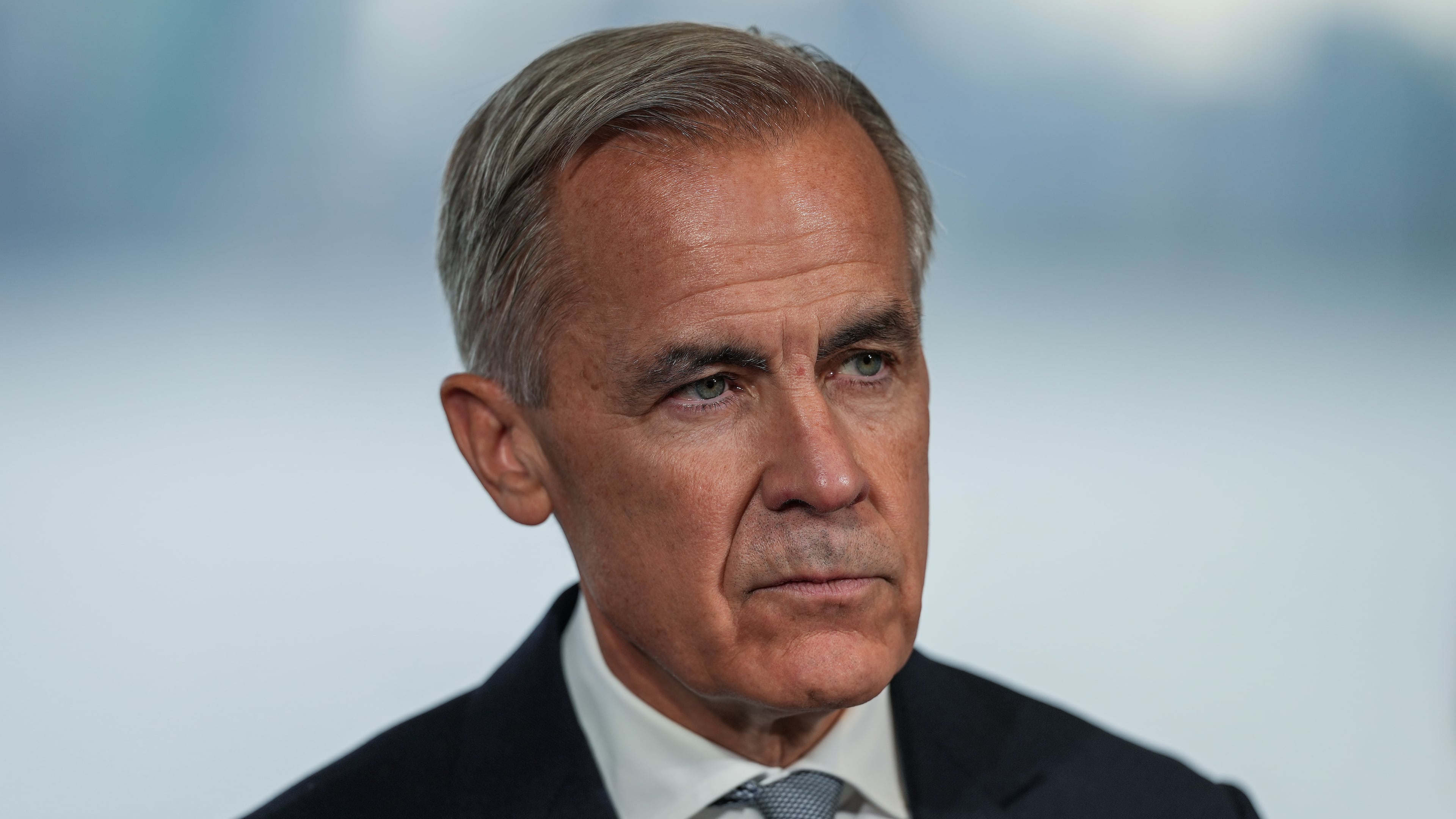 Canadian Prime Minister Mark Carney listens during an announcement about funding for oceans protection, in North Vancouver, British Columbia, Tuesday, Sept. 29, 2026. (Darryl Dyck/The Canadian Press via AP)