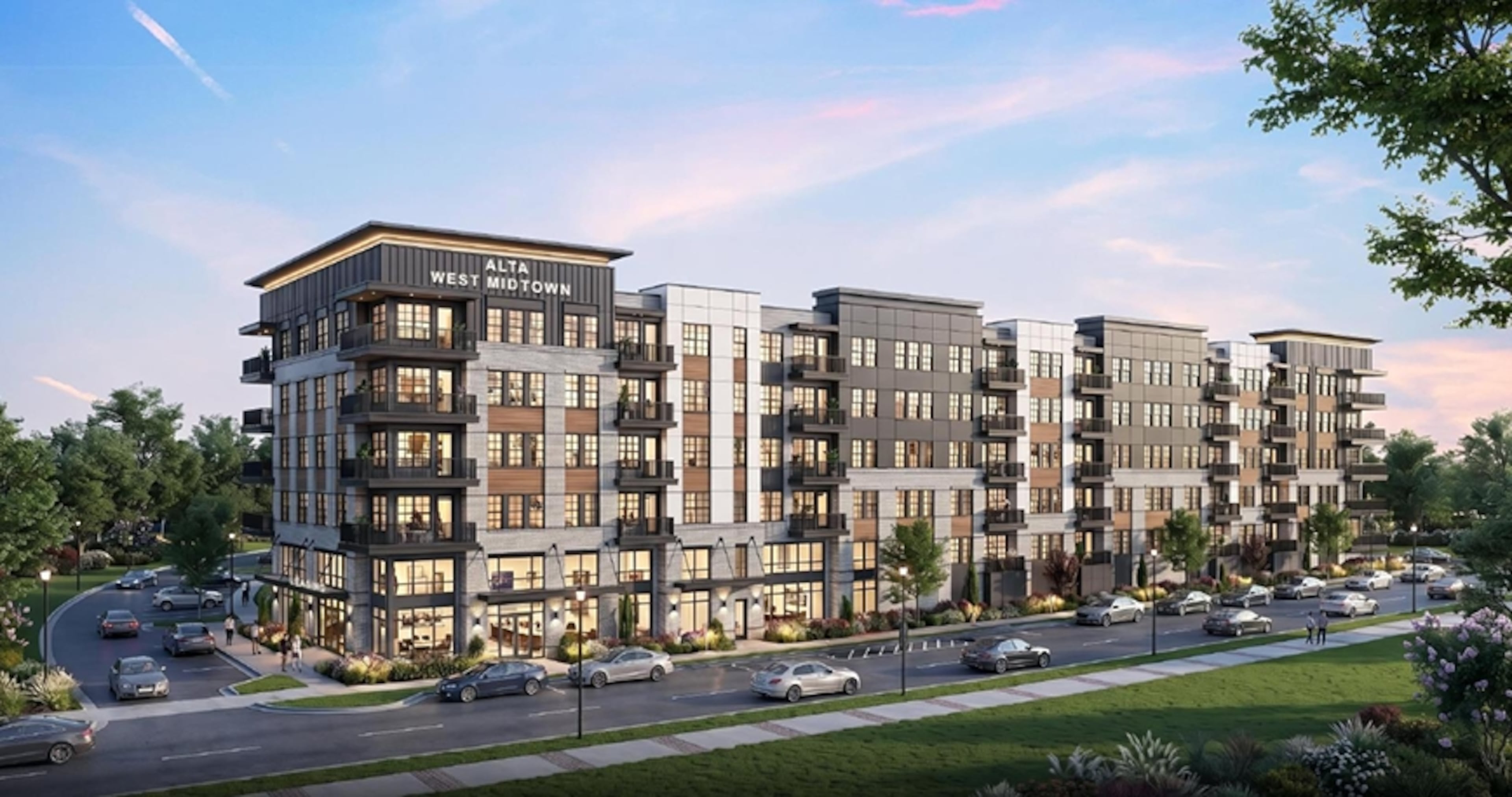 This is a rendering of a planned apartment development by Wood Partners along the Beltline in West Midtown. (Courtesy of Development Authority of Fulton County / Wood Partners)