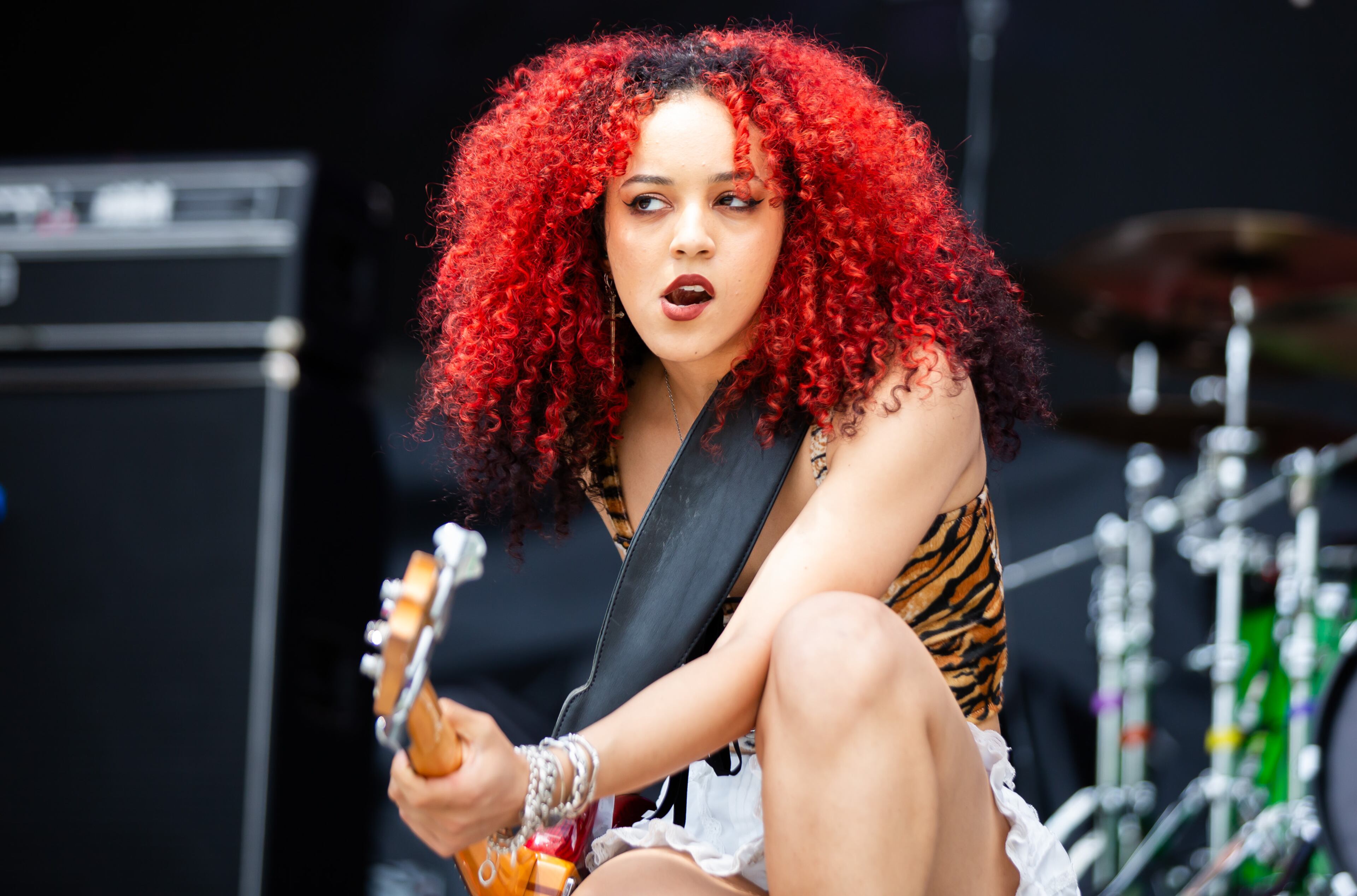 Atlanta, Ga: Nova Twins brought all the action to the Peachtree Stage early afternoon. Photo taken Sunday May 5, 2024 at Central Park, Old 4th Ward. (RYAN FLEISHER FOR THE ATLANTA JOURNAL-CONSTITUTION)