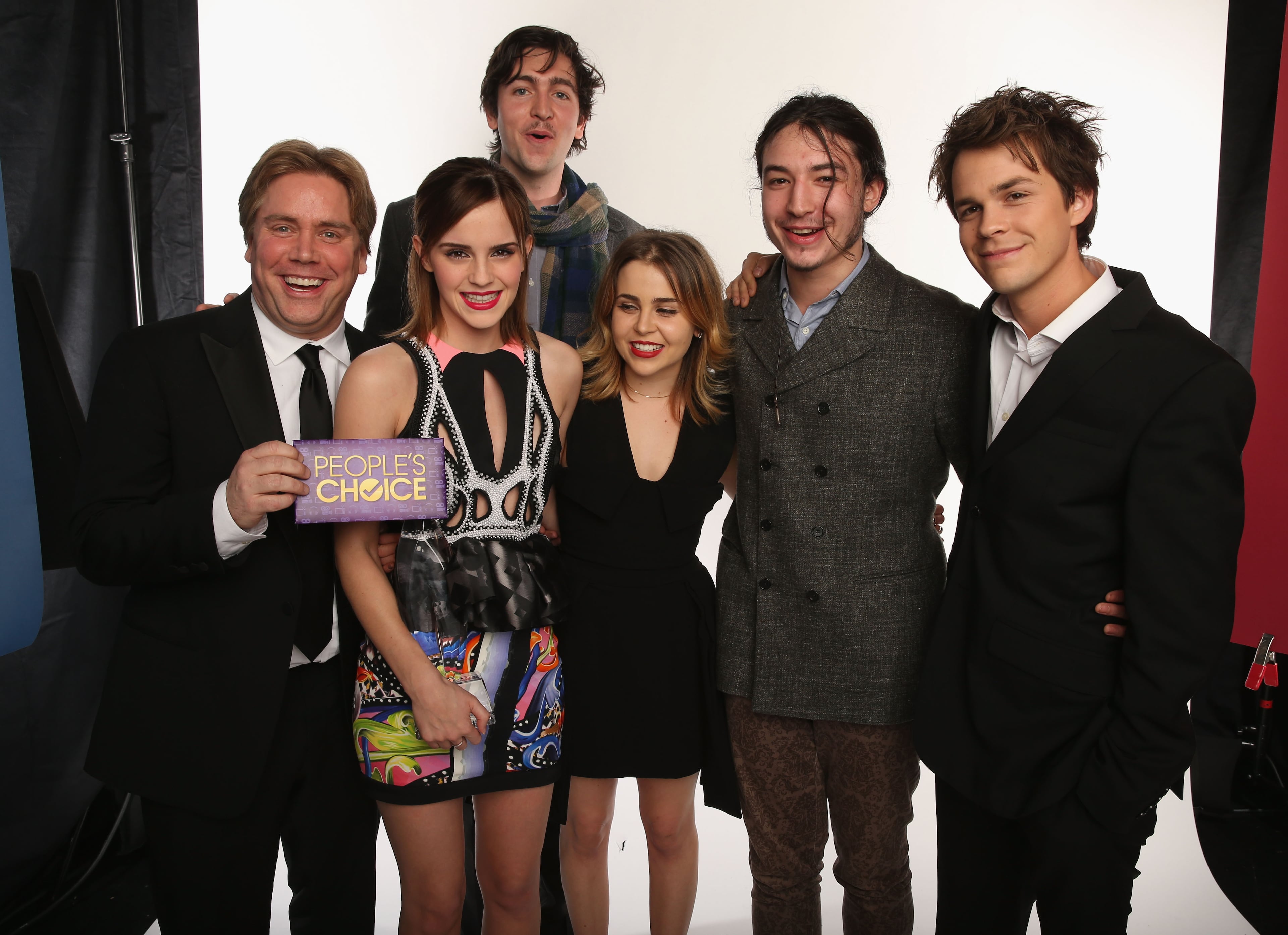 Director Stephen Chbosky and actors Emma Watson, Nicholas Braun, Mae Whitman, Ezra Miller and Johnny Simmons pose for a portrait during the 39th Annual People's Choice Awards at Nokia Theatre L.A. Live on January 9, 2013 in Los Angeles, California. (Photo by Christopher Polk/Getty Images for PCA)