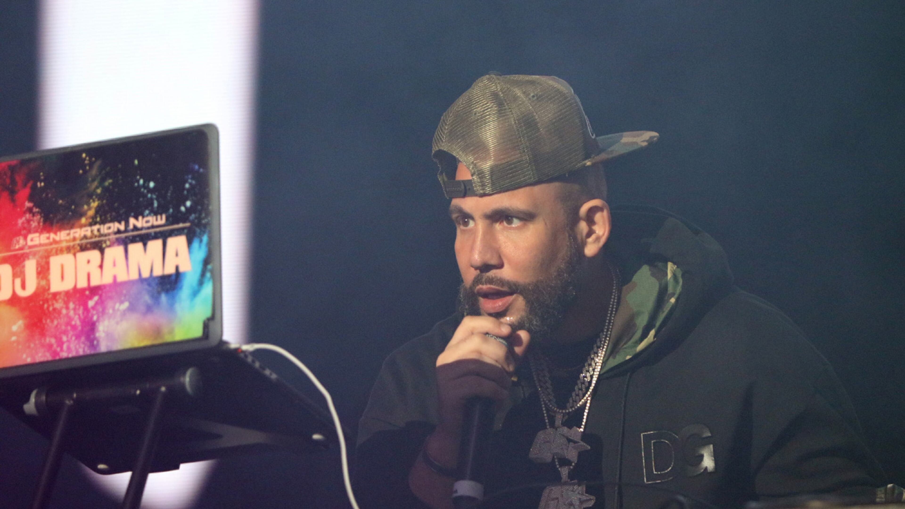 The Legendz of the Streetz Tour rocked sold-out State Farm Arena in Atlanta on Friday, April 1, 2022. The show featured hip-hop stars DJ Drama (above), Rick Ross, Jeezy, T.I., Trina, Dav3D and D'Myke. (Photo: Robb Cohen for The Atlanta Journal-Constitution)