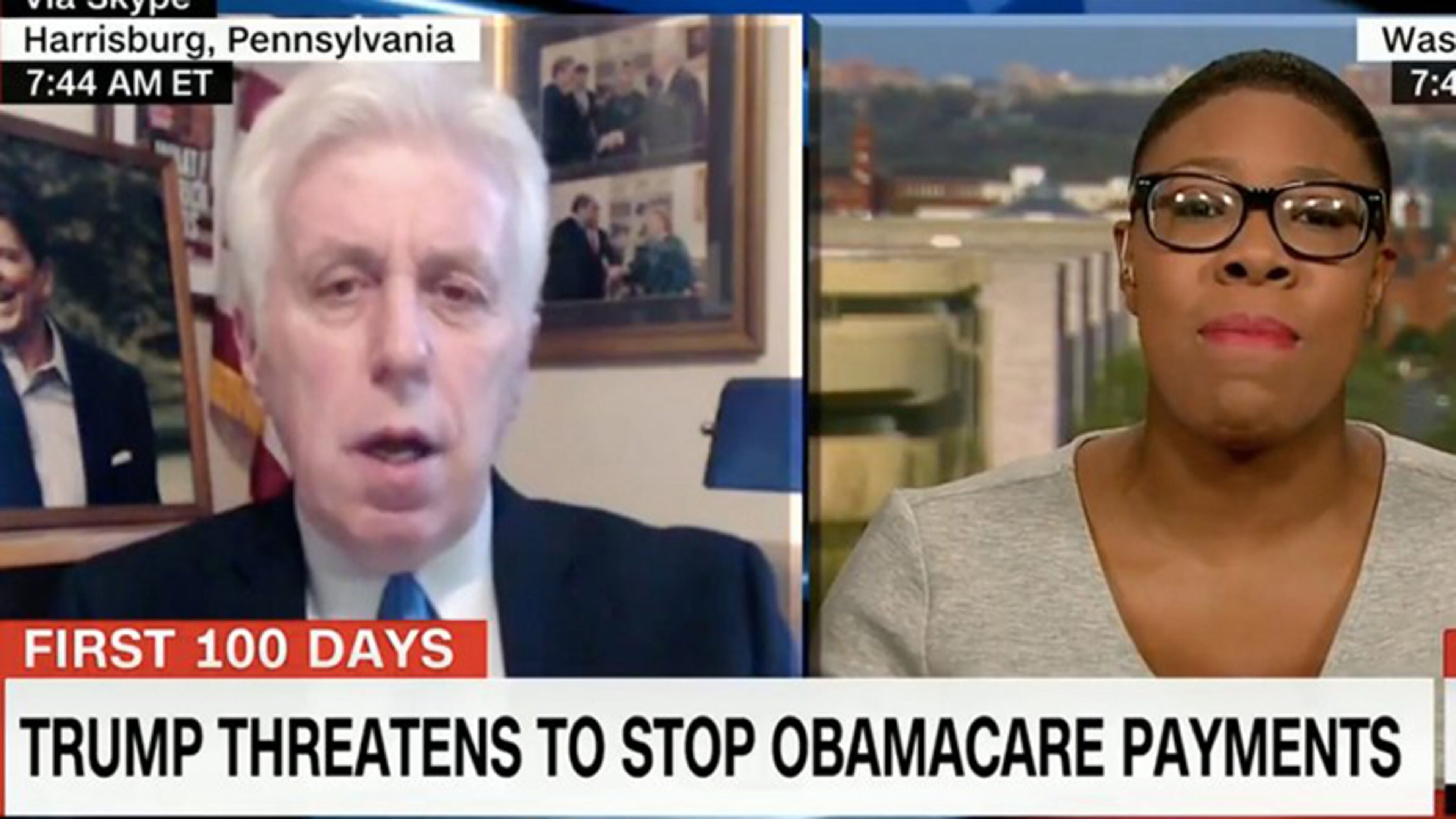 CNN political commentator Jeffrey Lord is under fire on social media for describing President Donald Trump at "the Martin Luther King of health care." Lord made the remarks Thursday on CNN's "New Day" during a discussion on a report that Trump is threatening to cut subsidies to the poor under the Affordable Care Act as a way to get Democrats to negotiate with him on health care reform. "Think of Donald Trump as the Martin Luther King of health care," Lord told CNN anchor Alisyn Camerota.