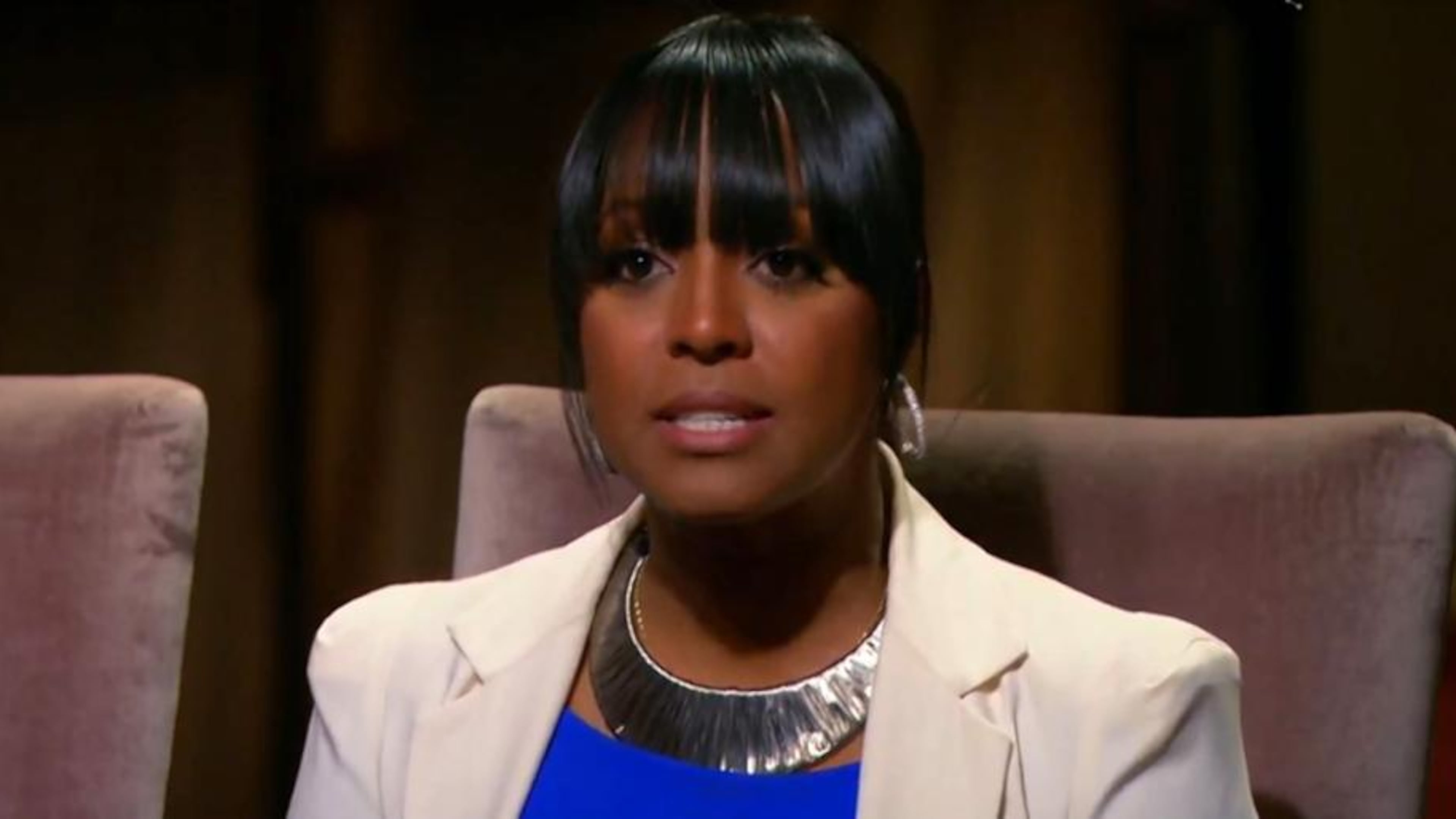 Keisha Knight Pulliam on "Celebrity Apprentice," which aired last year but taped in the fall of 2014. She was the first celebrity axed by Donald Trump. CREDIT: NBC