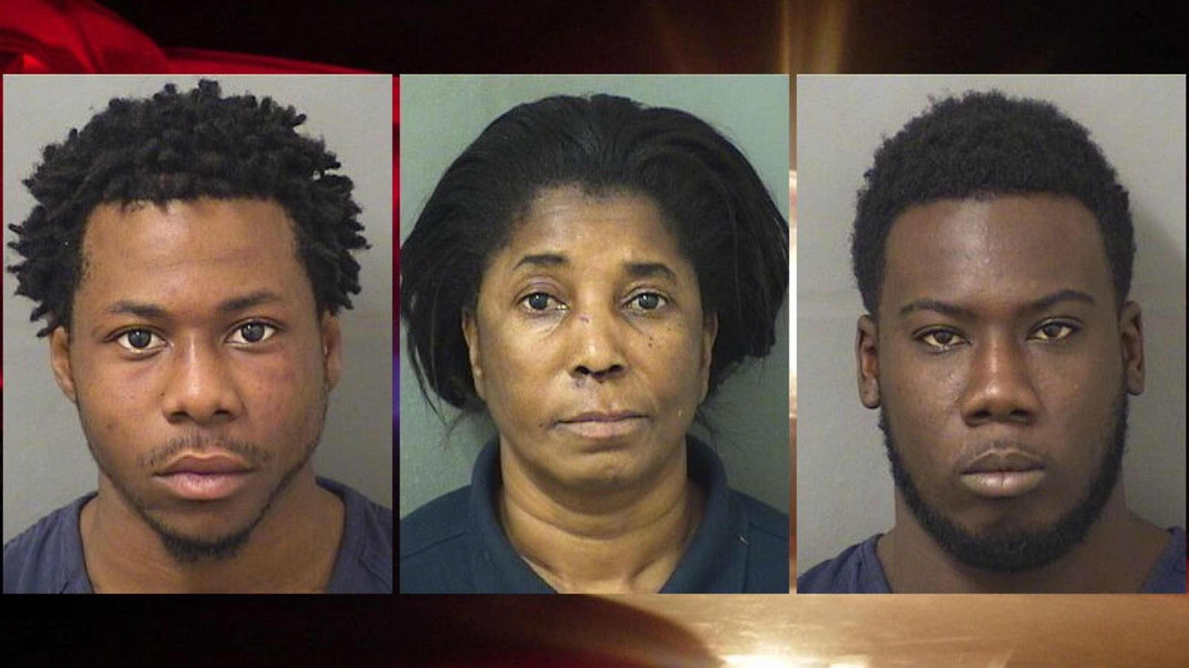 From left, Kensky Charles, Cleone Charles and Sandes Cineus (right)