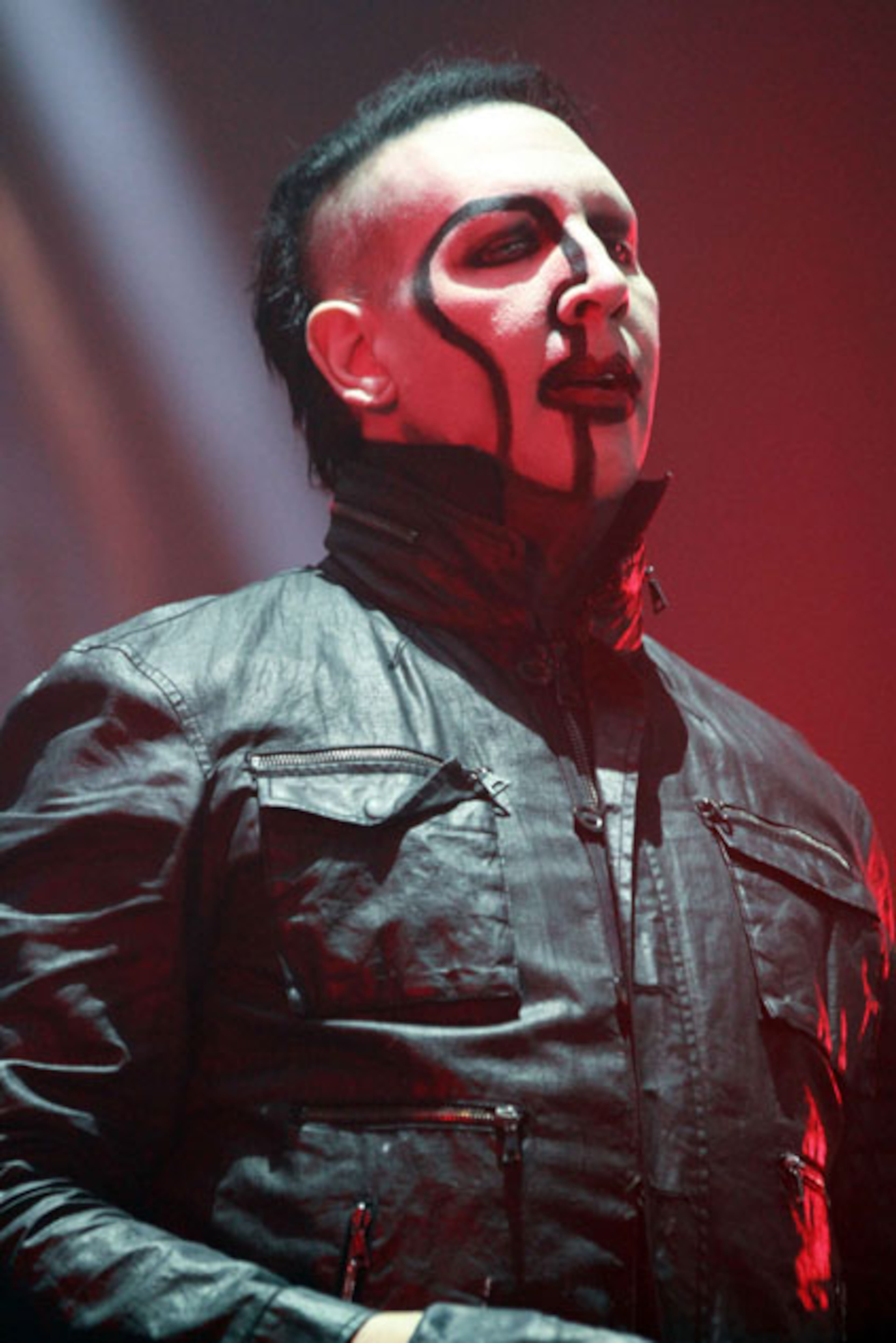 Marllyn Manson performs "Disposable Teens." The Smashing Pumpkins and Marilyn Manson teamed up for the "End Times Tour", as they rocked Aaron's Amphitheatre at Lakewood in Atlanta on Saturday night, July 25, 2015. Robb D. Cohen / RobbsPhotos.com