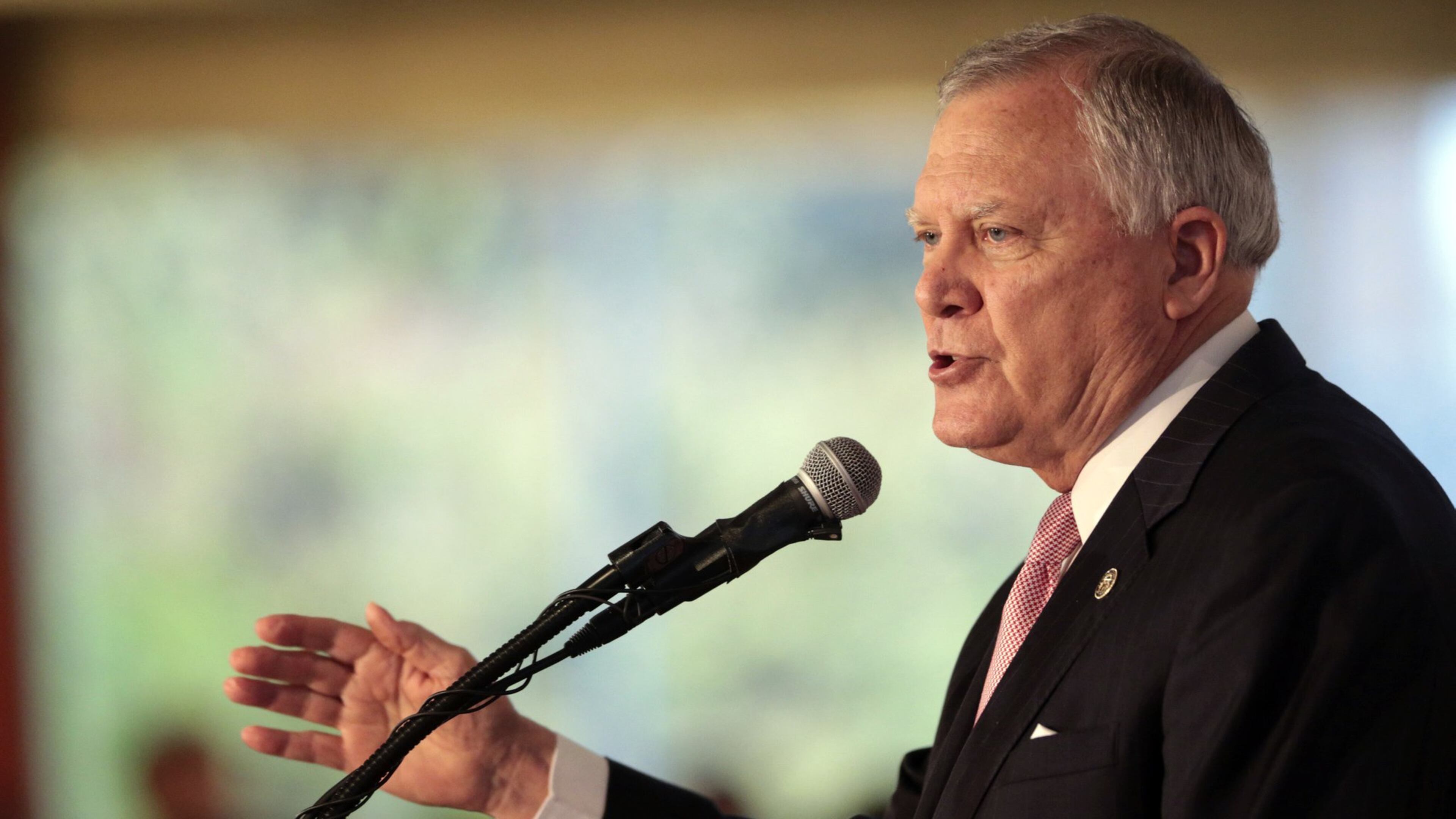 Gov. Nathan Deal spoke Tuesday to Georgia lawmakers during the Biennial Institute for Georgia Legislators, a prep event for the upcoming legislative session. But a lot of the action this week in Athens took place on the sidelines as potential candidates for a number of offices tried to line up support. (John Roark/Athens Banner-Herald via AP)