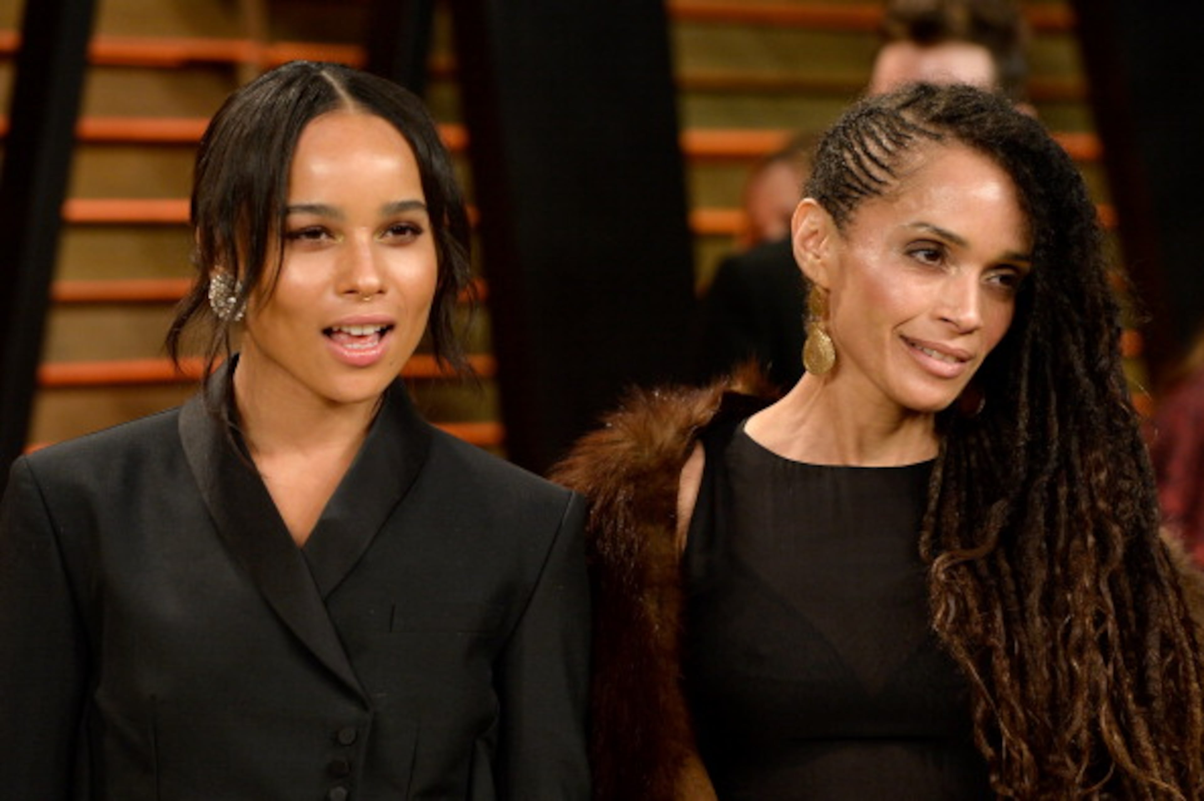 WEST HOLLYWOOD, CA - MARCH 02: Actresses Zoe Kravitz (L) and Lisa Bonet attend the 2014 Vanity Fair Oscar Party hosted by Graydon Carter on March 2, 2014 in West Hollywood, California. (Photo by Pascal Le Segretain/Getty Images)