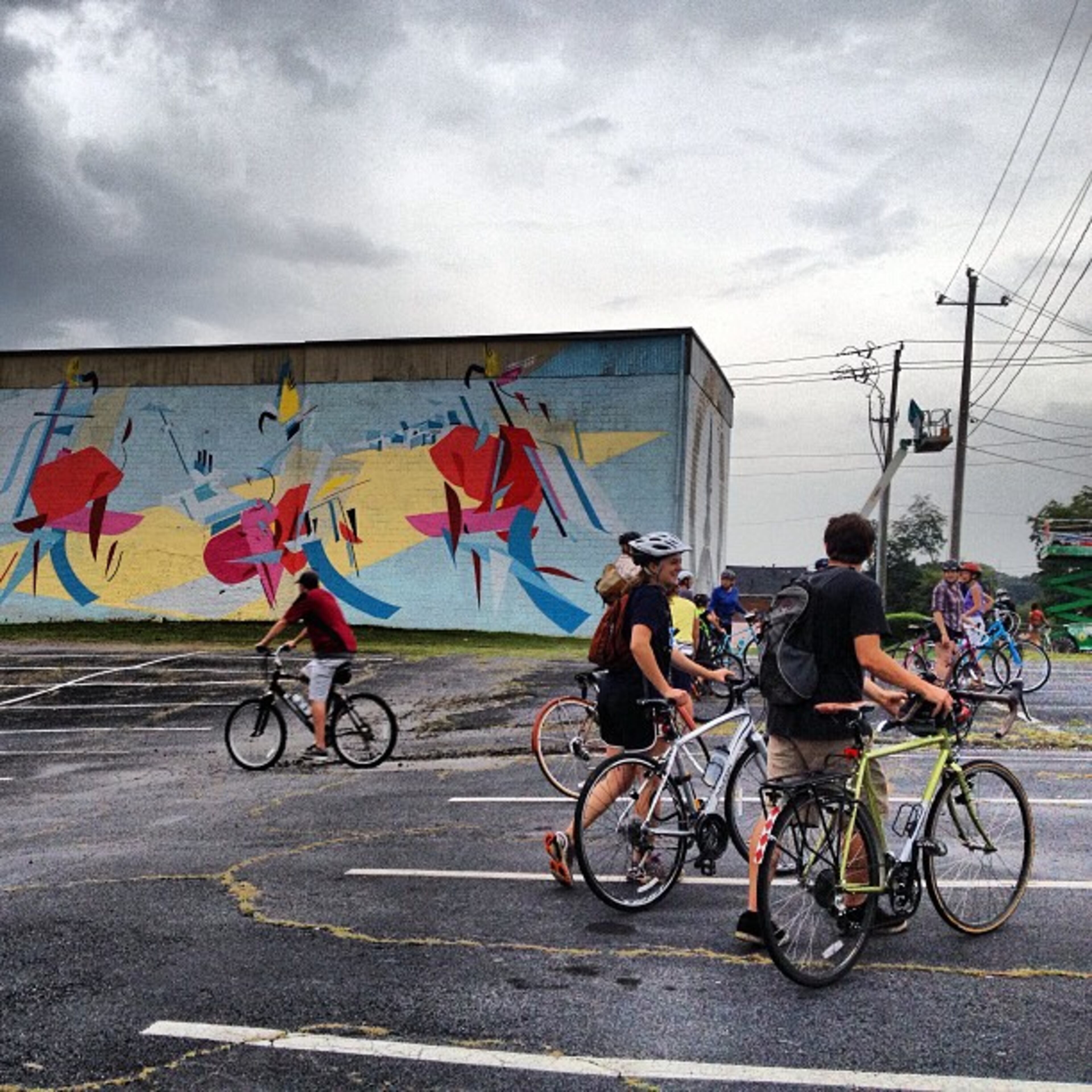@trekmatthews on the bike tour for @livingwallsatl #lw2013 -- @bolsterphoto