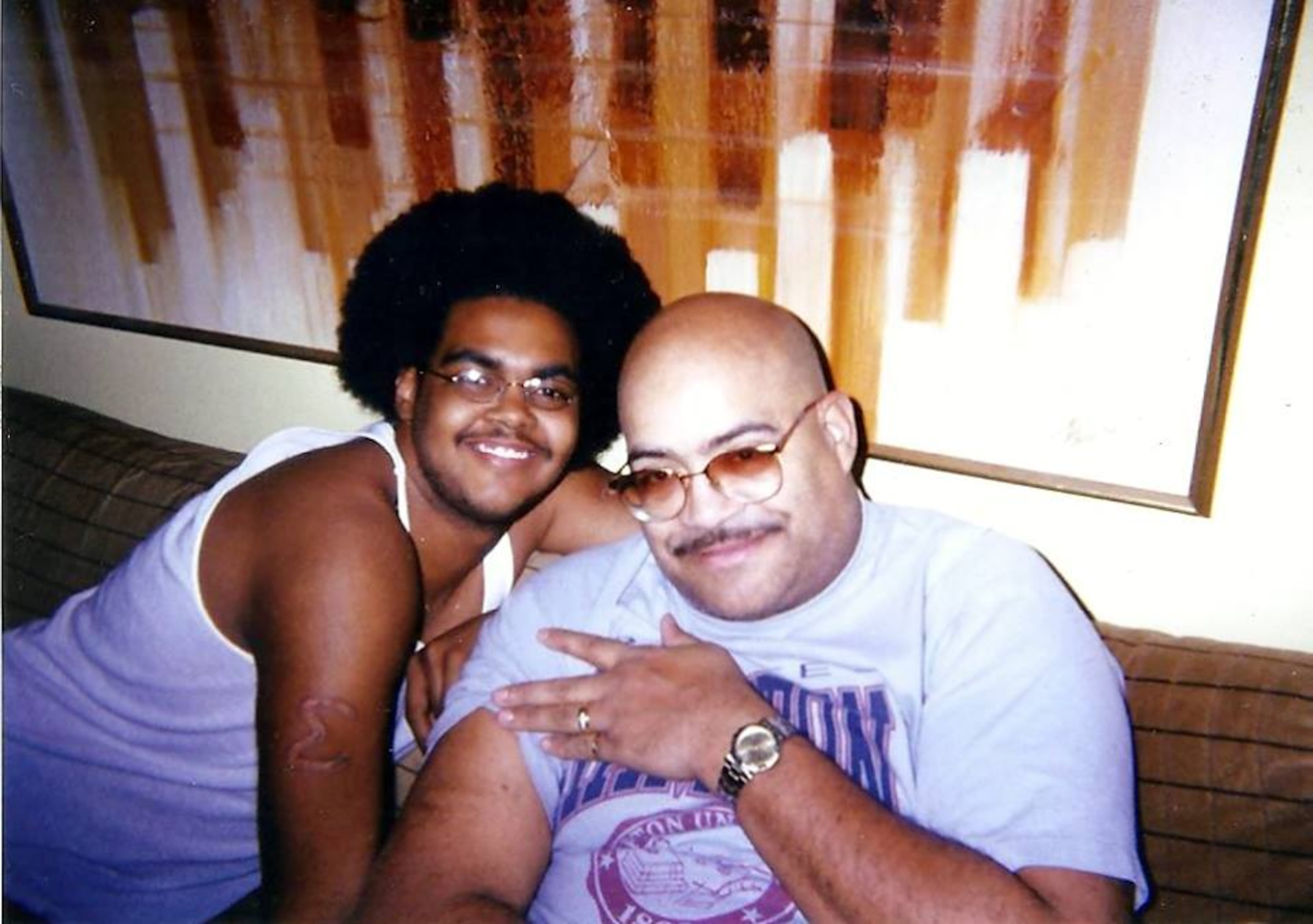 And continuing the legacy, Beta Gamma's David K. Washington compares brands with his son, David Schyler Washington, who pledged in 2000 in the Gamma Omicron Chapter at Cheney University.