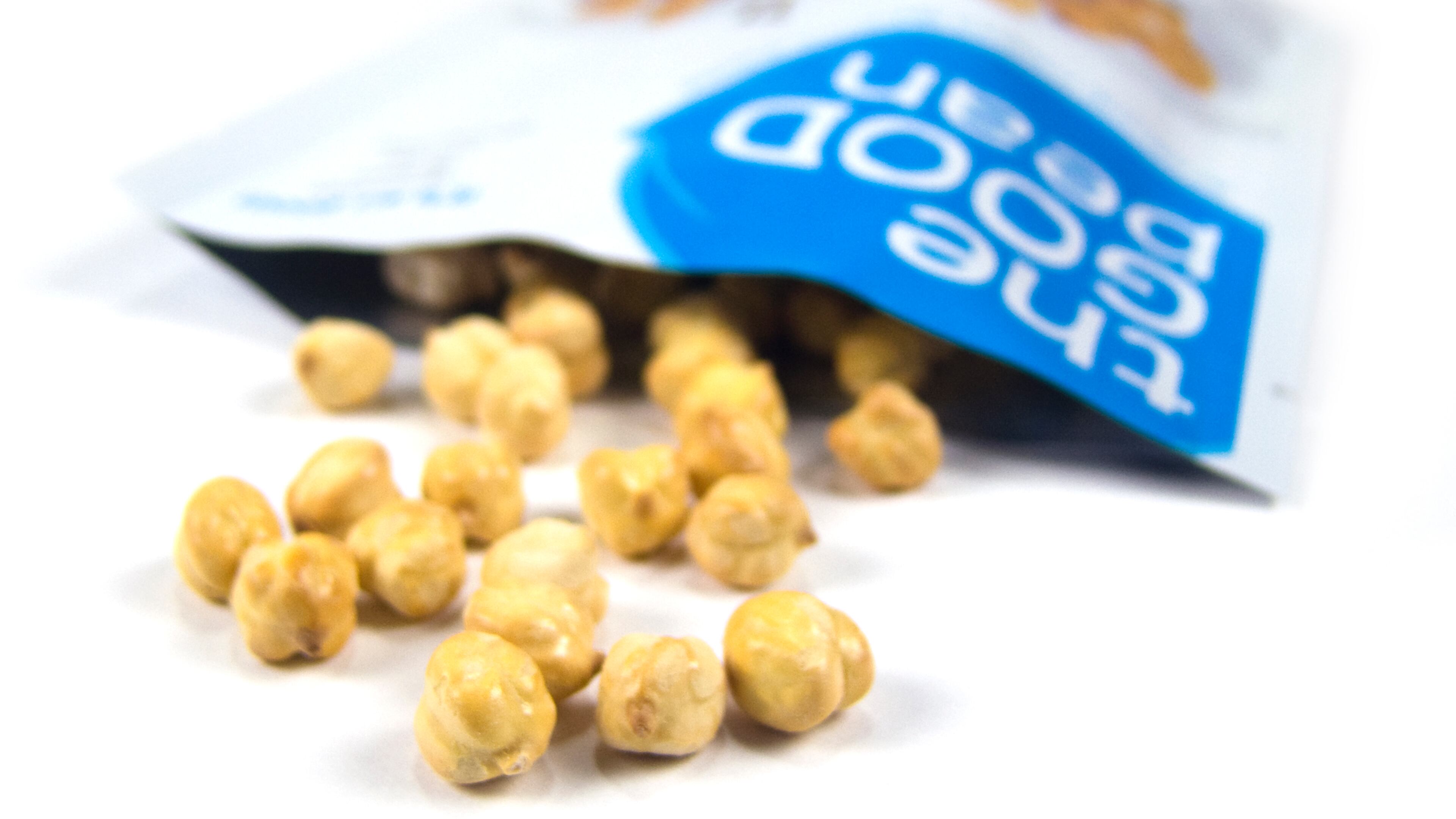 The Good Bean offers crunchy sea salt-flavored chickpeas as healthy snacks.