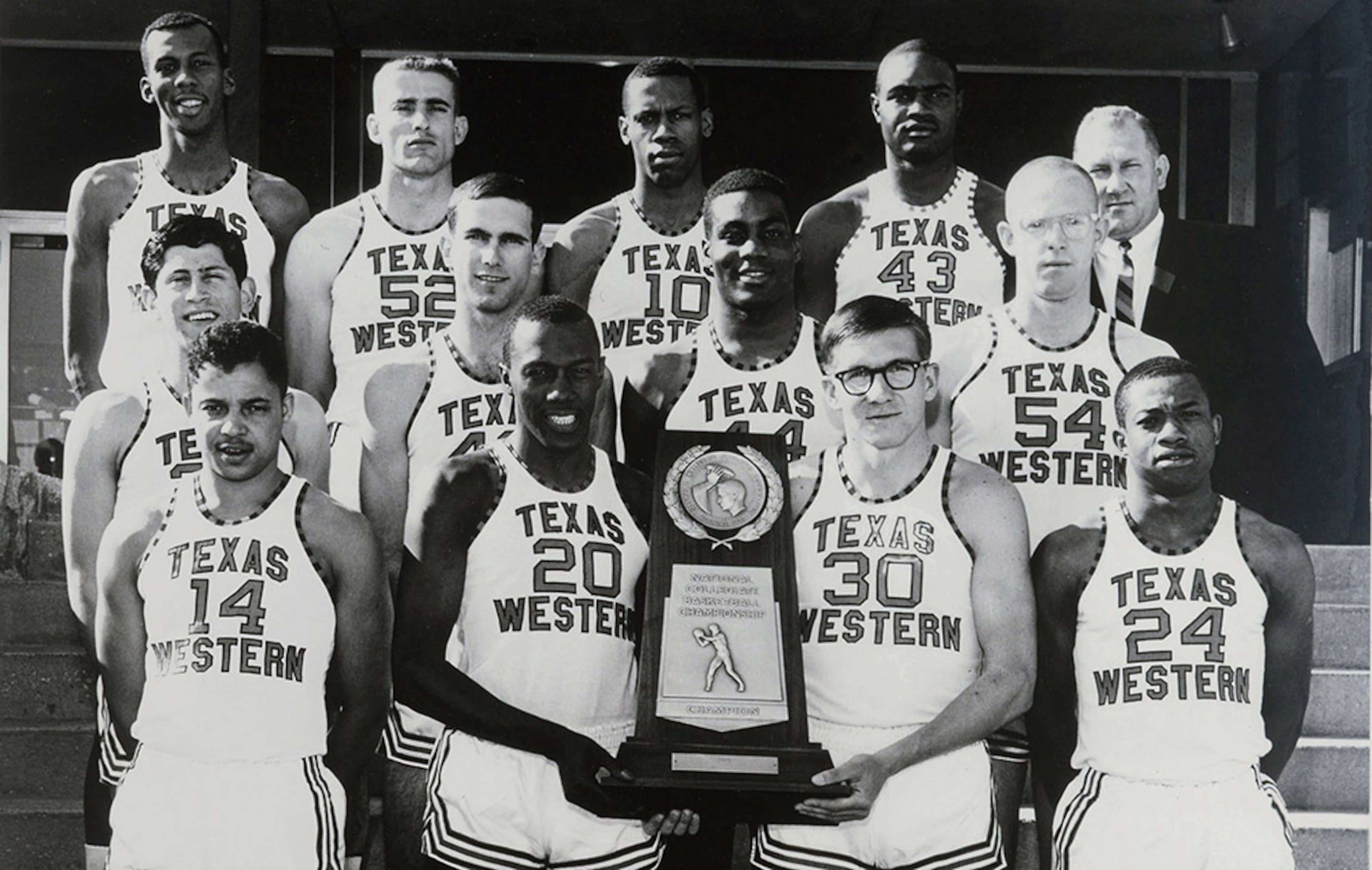 Texas Western Miners defeated the Kentucky Wildcats starting five black players in the 1966 NCAA title game. While the game was played at the height of the civil rights movement it is not marked as a watershed moment in sports and civil rights. By winning a game, however, the Miners changed college basketball. The 1966 Miners were made up by: Bobby Joe Hill (front row, from left), Orsten Artis, Togo Railey and Willie Worsley. Middle row, from left: David Palacio, Dick Myers, Harry Flournoy and Louis Baudoin. Back row, from left: Nevil Shed, Jerry Armstrong, Willie Cager, David Lattin and coach Don Haskins.