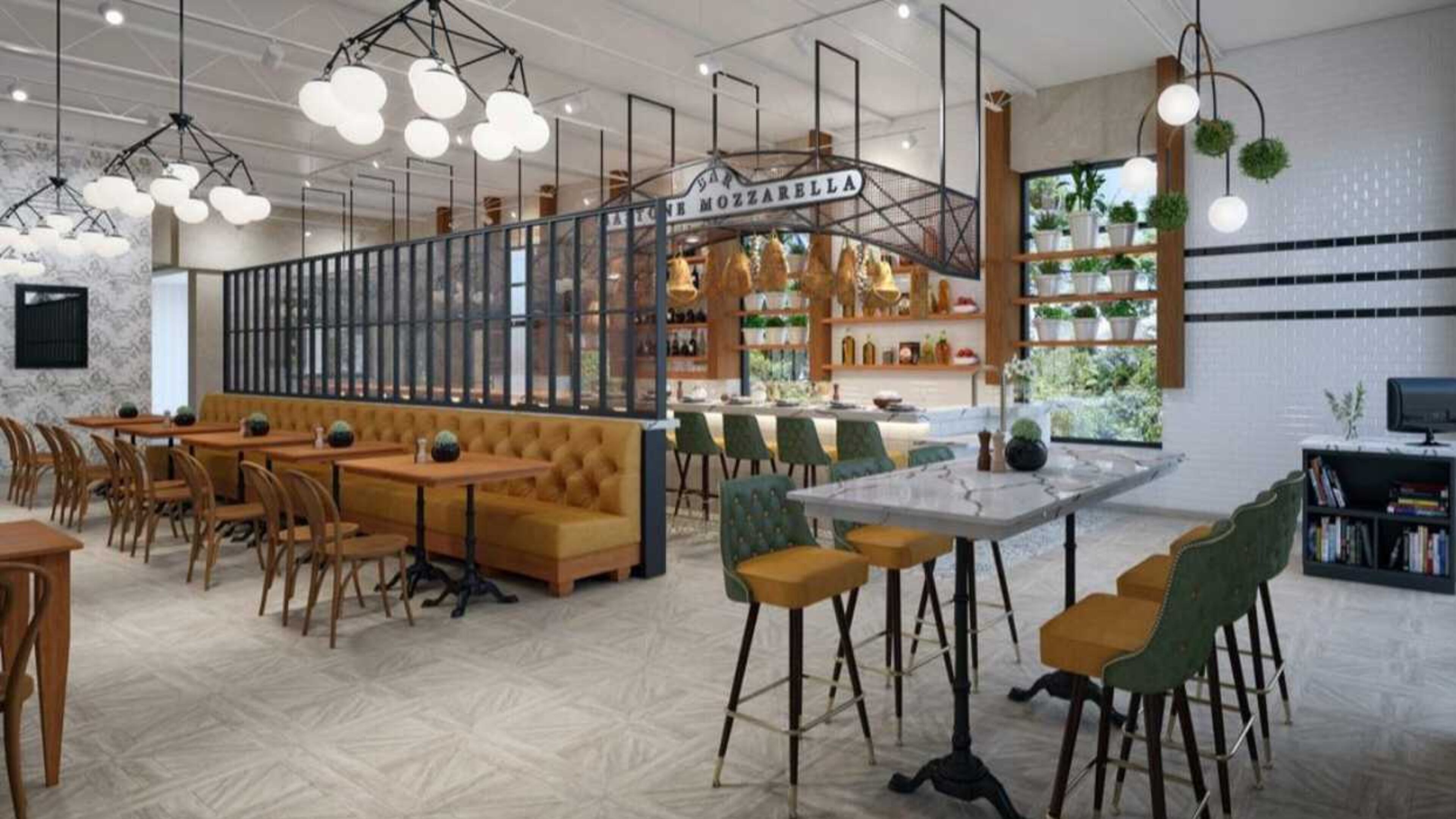 A rendering of the interior of Bastone, set to open by the end of 2021 in West Midtown. / Courtesy of Pat Pascarella