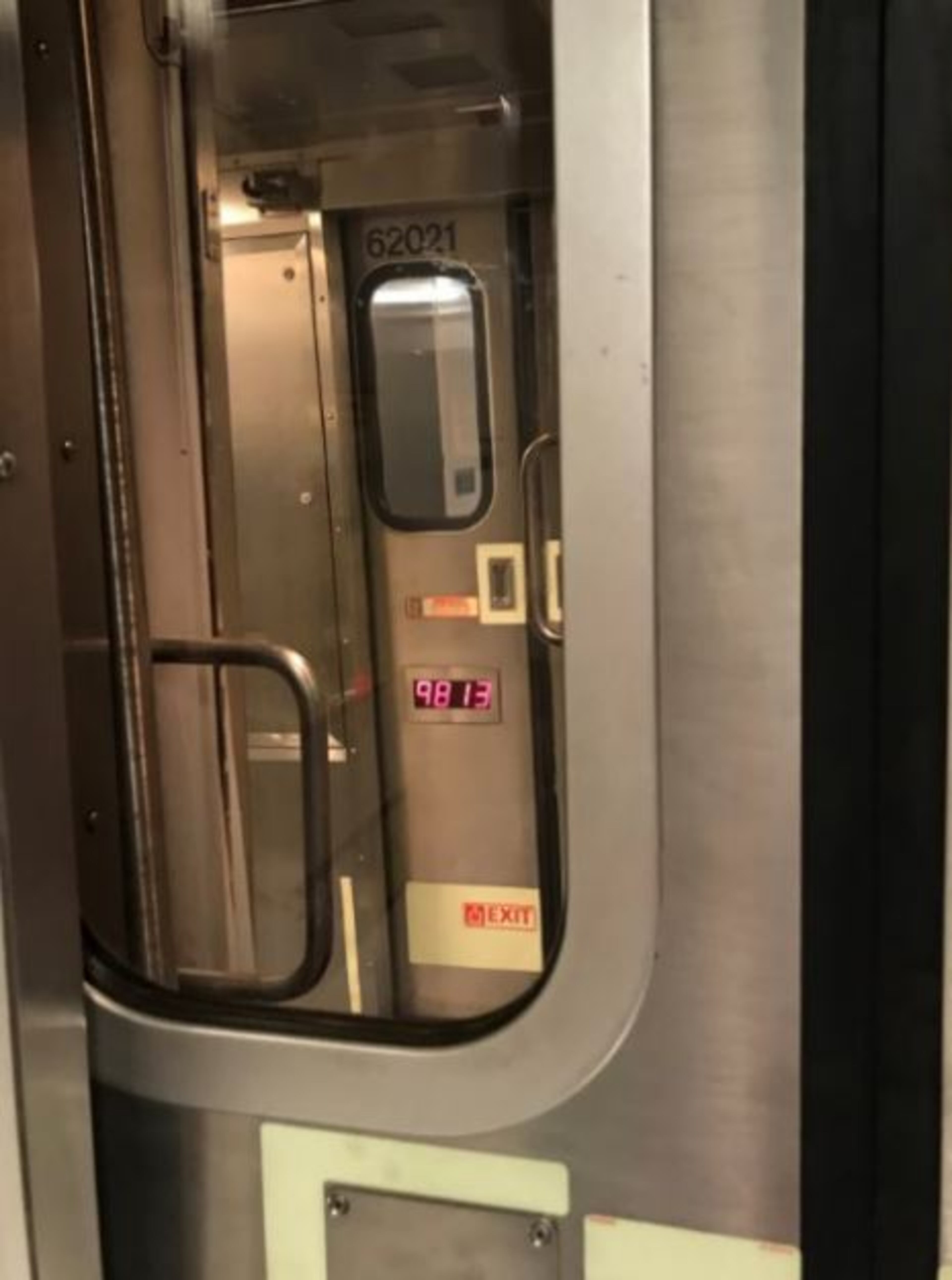 An Amtrak train derailed in Savannah Wednesday night, leaving cars shifted to the left. (Credit: Mike Zevon)