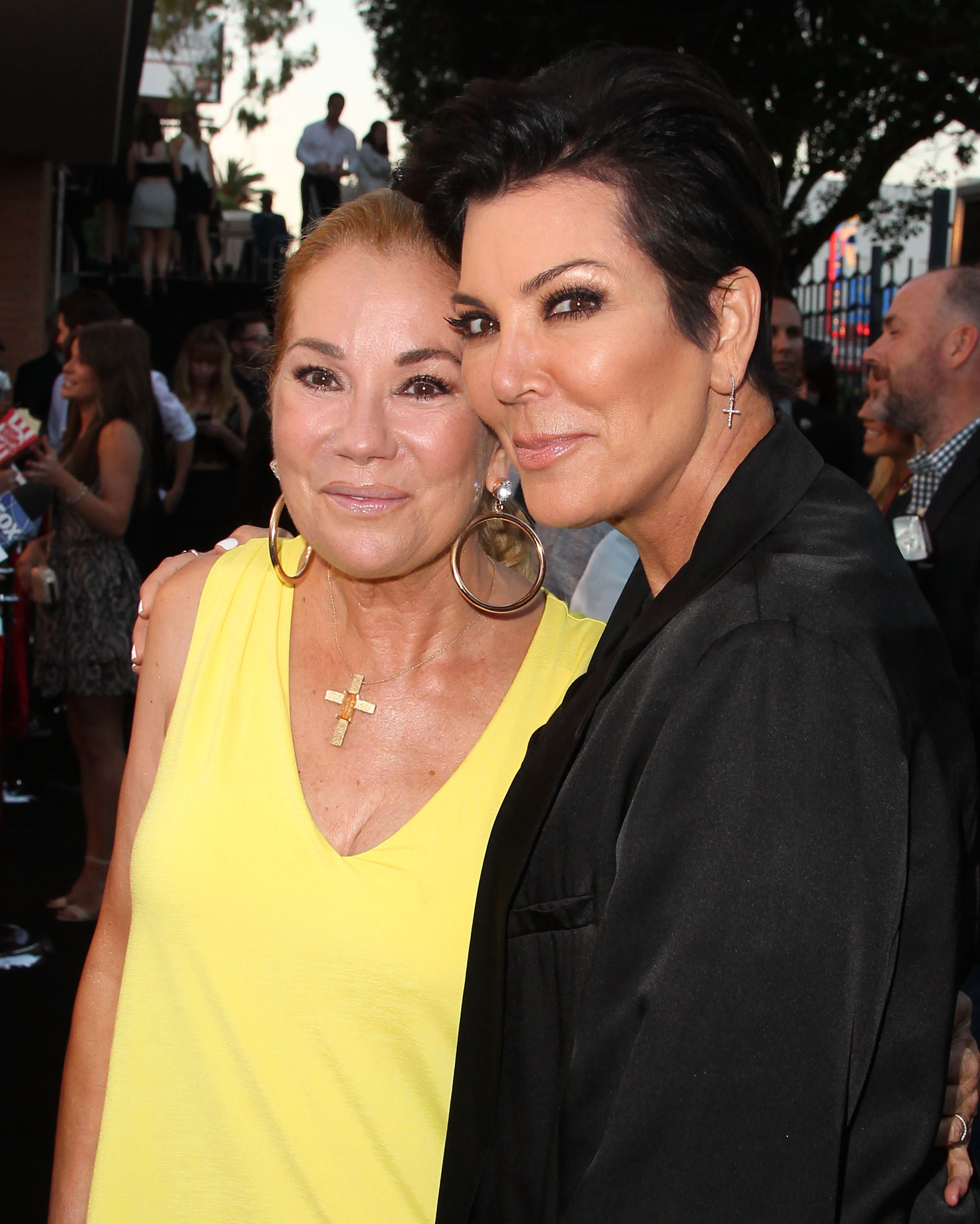LOS ANGELES, CA - JULY 07: Kathie Lee Gifford (L) and Kris Jenner attend New Line Cinema's Premiere Of "The Gallows" at Hollywood High School on July 7, 2015 in Los Angeles, California. (Photo by David Buchan/Getty Images)