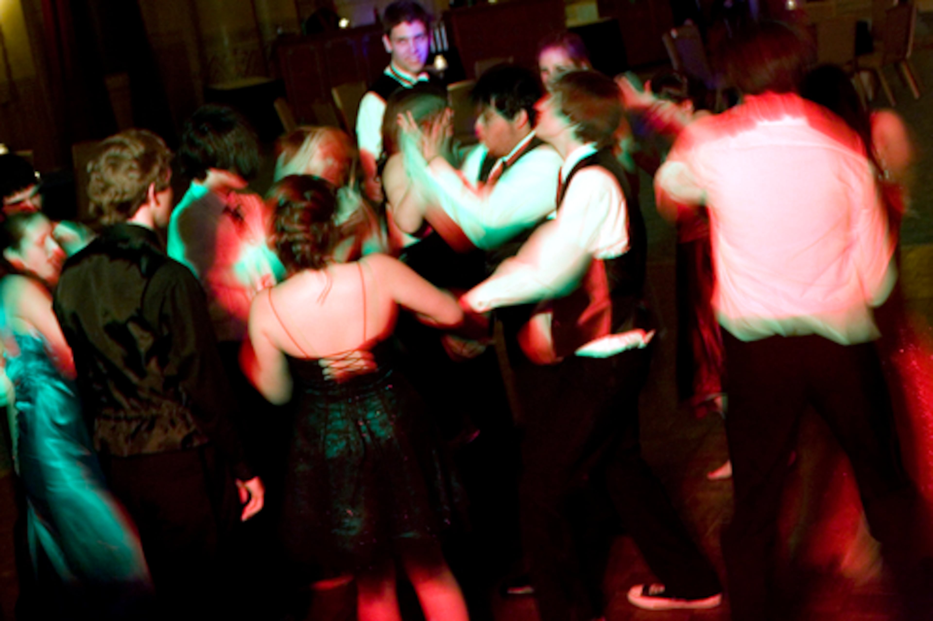 Lassiter High School students hit the dance floor of the Egyptian Ballroom as the school holds its prom at the Fox Theatre in Atlanta on Saturday, March 8.