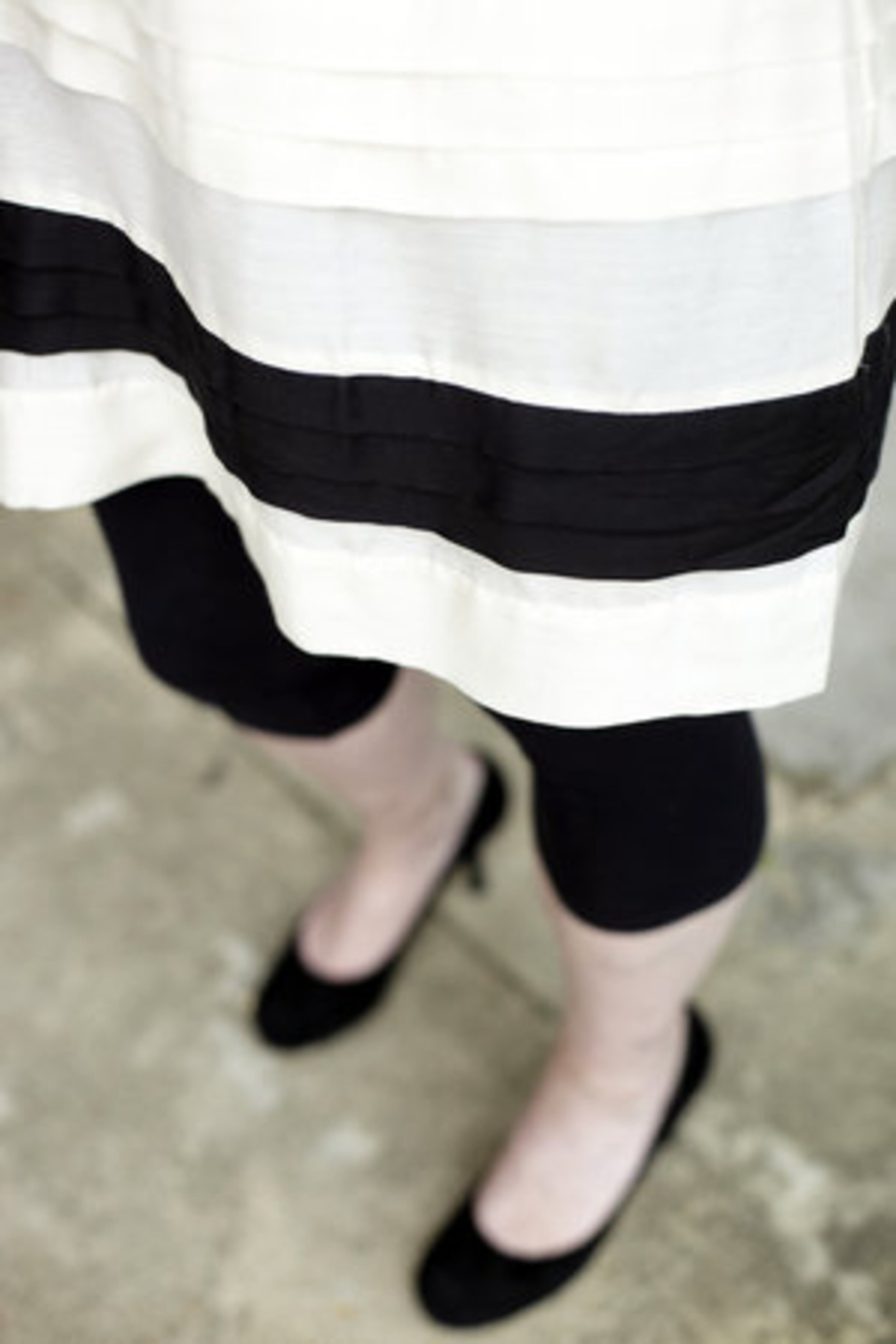 BIGGEST SPLURGE: "A black Marc Jacobs bag. It was an expensive purchase but I use it every day." The bag would go perfectly with her black-and-white look.