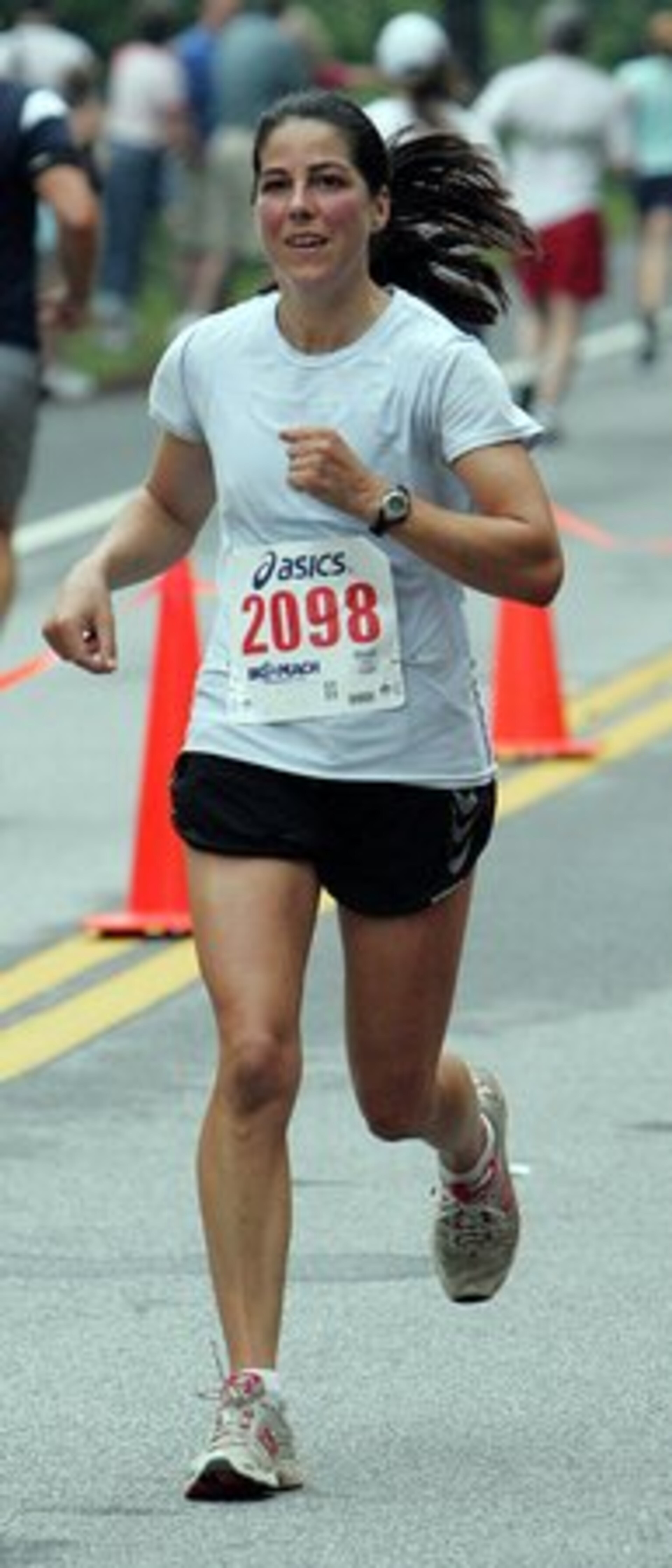Holly Ortlund of Decatur was the first woman to cross the finish line.