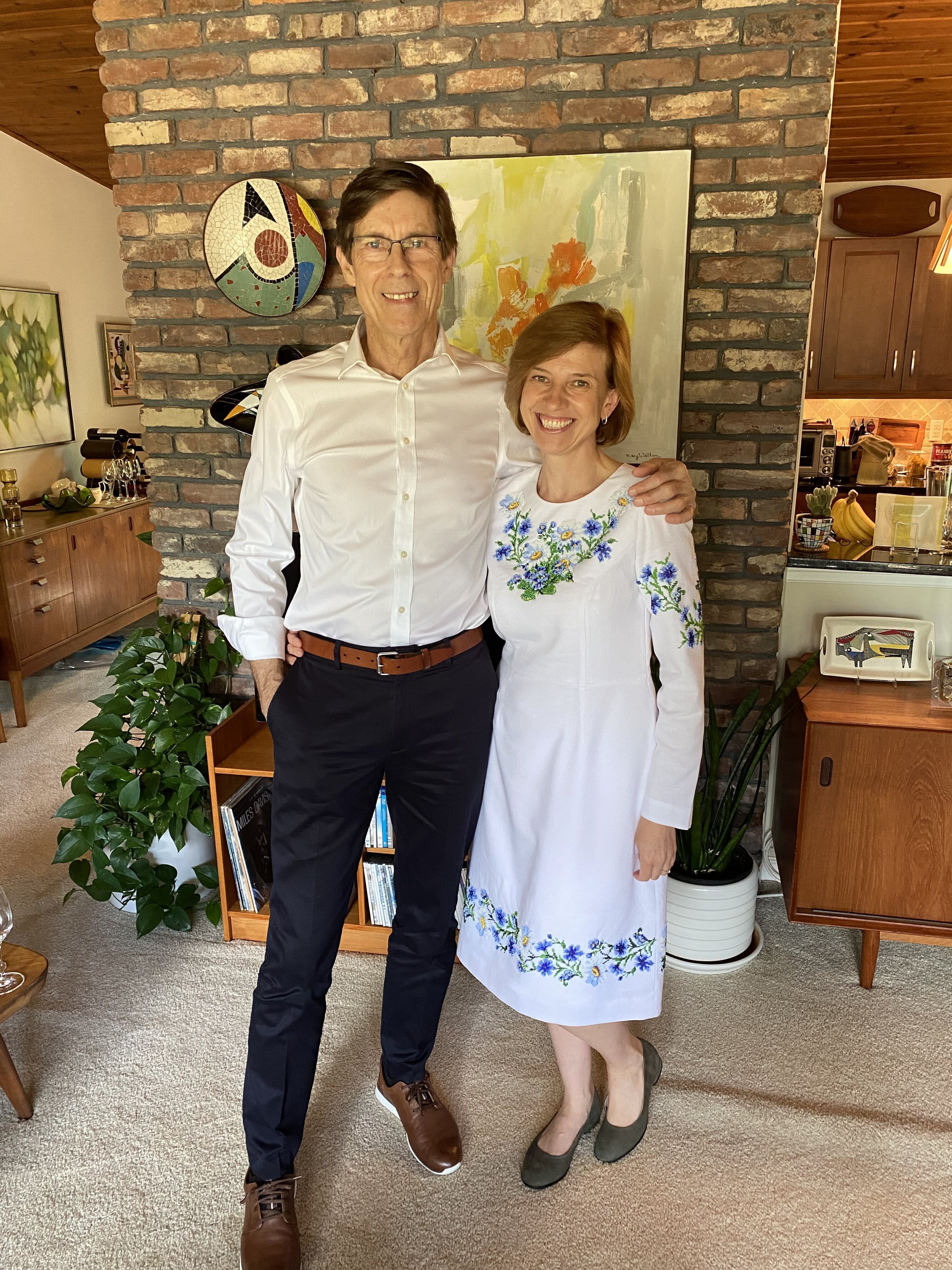 Olga Gorman with her husband, Steve. Olga Gorman moved here from Ukraine last year and has been taking English as a Second Language classes at Gwinnett Technical College.