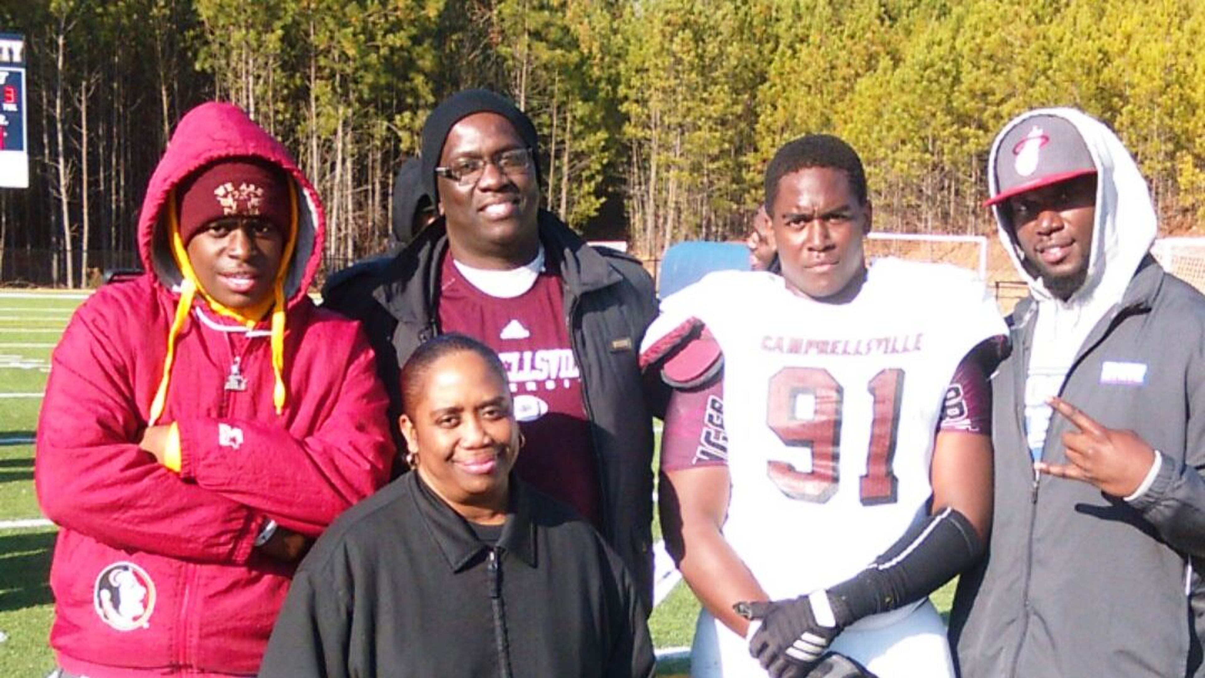 The Paxton family (from left to right), Terrell, Nathaniel Sr., Hnede, Jamal and Nathaniel Jr. (Courtesy of Nathaniel Jr.)