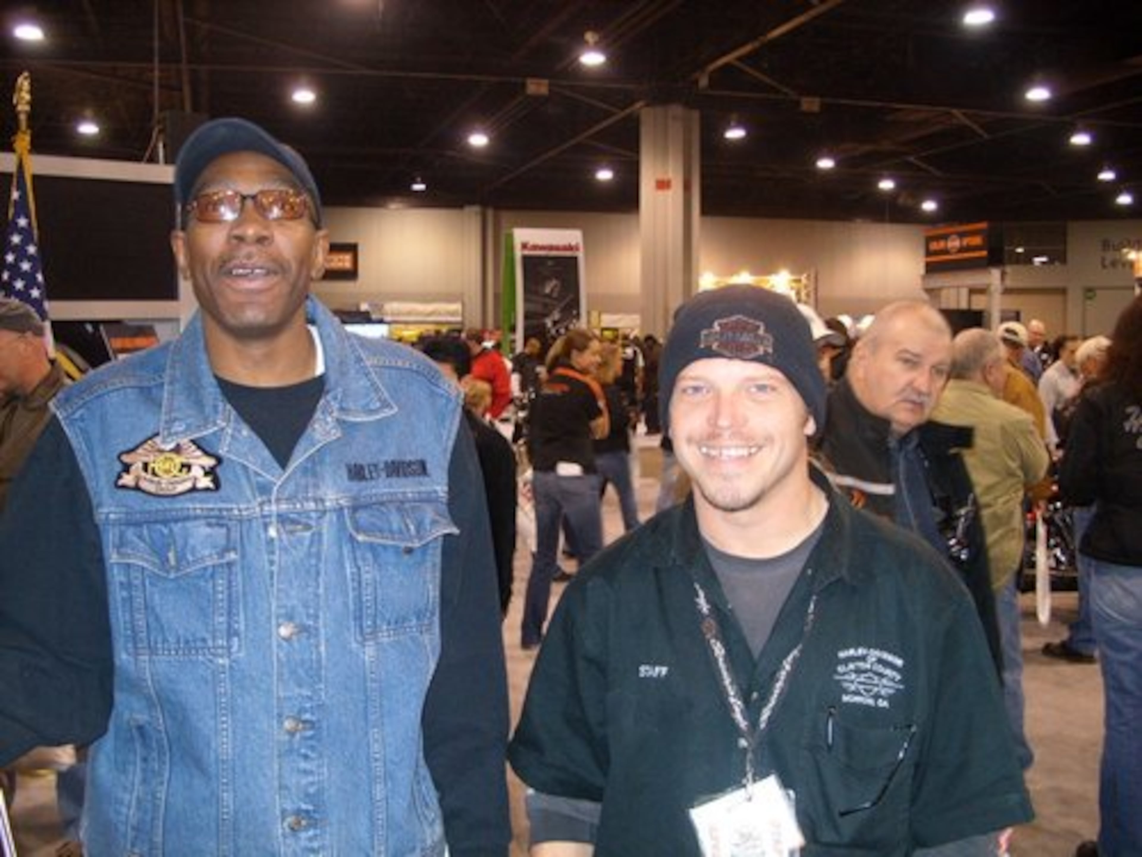 My hubby & of course Ian that sold us the Harley. Sexy & Harley-Davidson, a good combination.