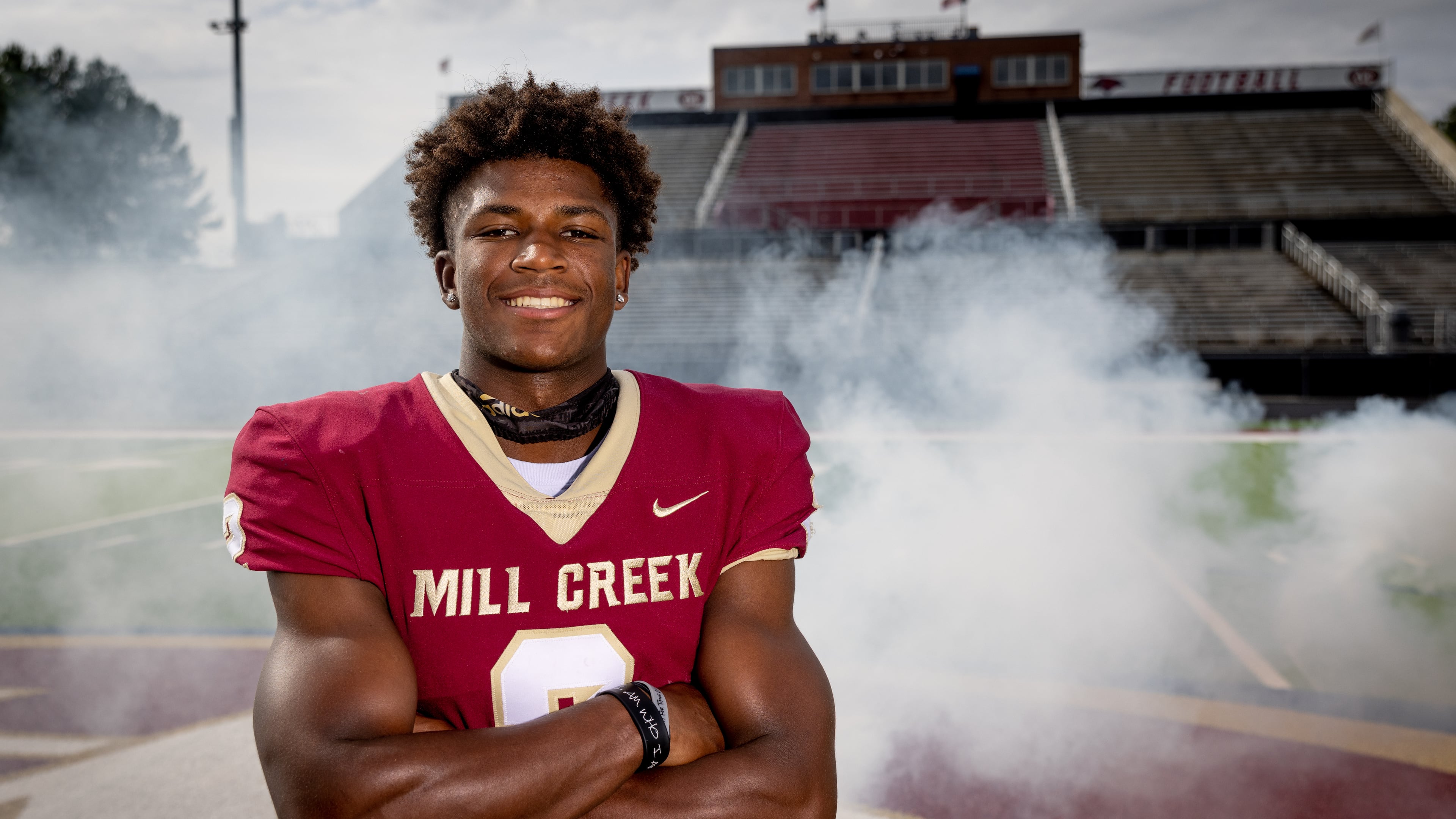 Caleb Downs, who played in high school for Mill Creek, and went to star in college at Alabama and Ohio State. (Steve Schaefer for the AJC)