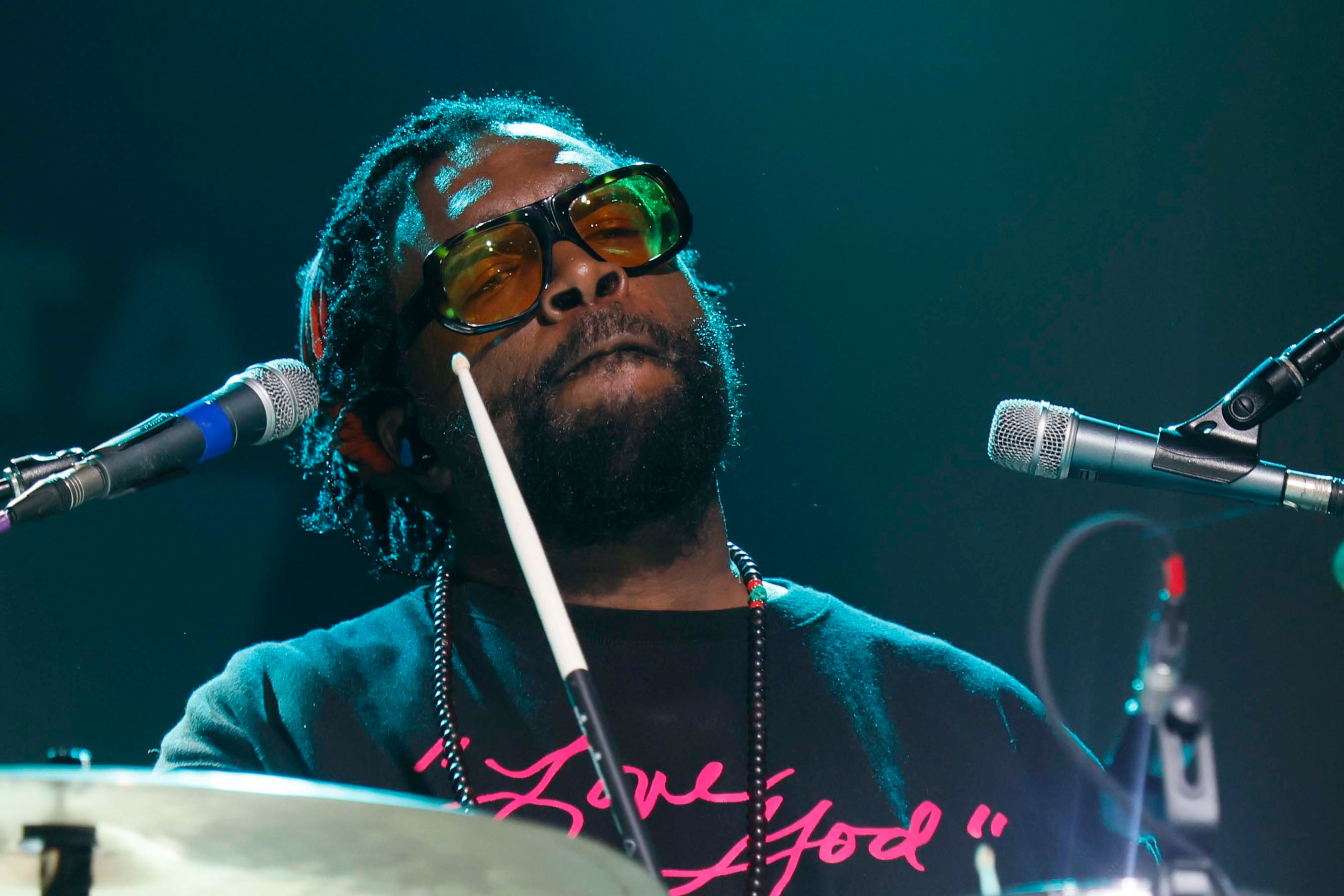 American drummer and record producer Questlove performs with The Roots at the Atlanta Jazz Festival in Piedmont Park on Sunday, May 24, 2026. For the 49th year, music fans were treated to free jazz. (Miguel Martinez/AJC)