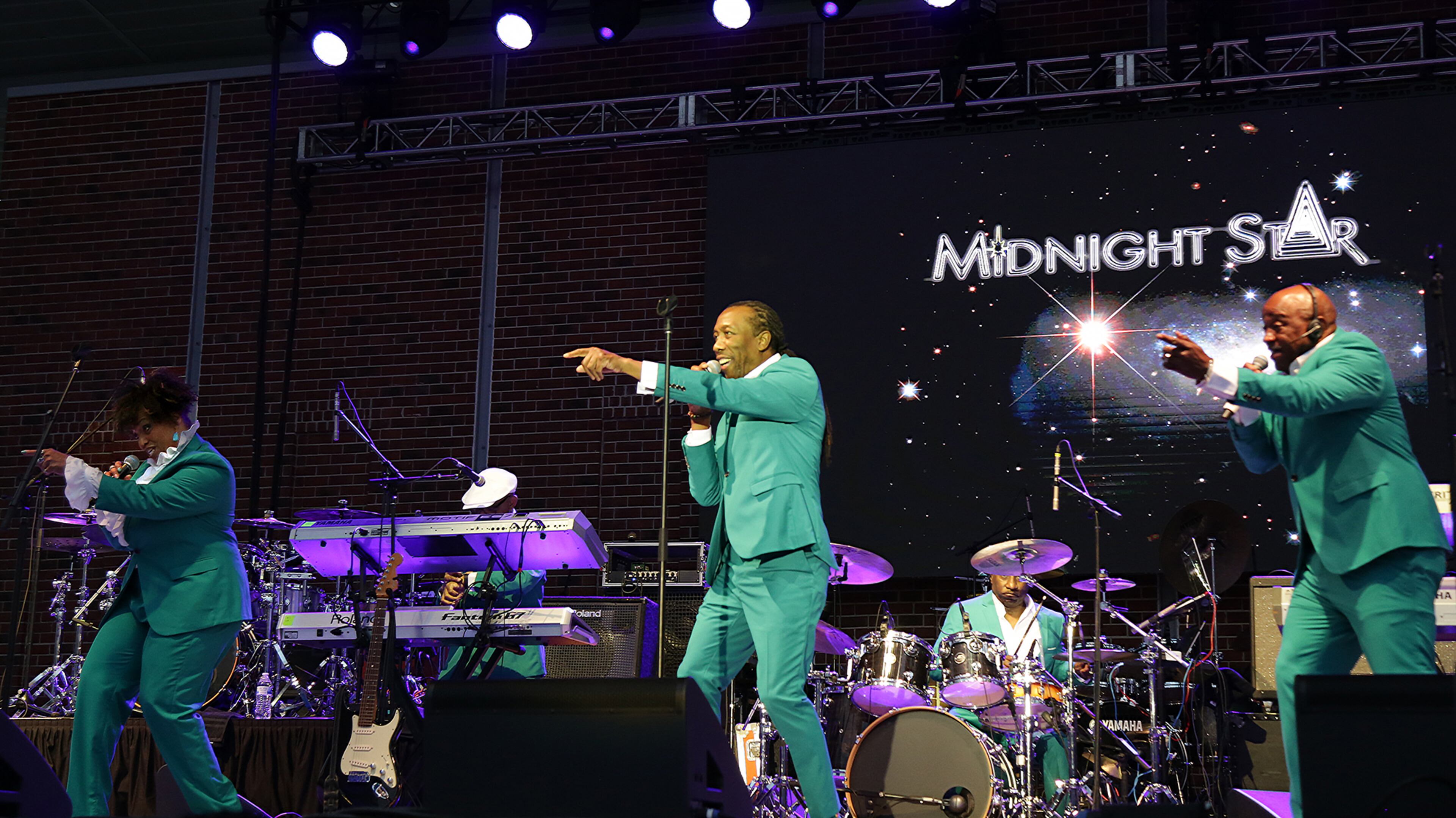 Midnight Star performs at the Stockbridge Amphitheater on Saturday, May 7, 2022. Sheila E. and Morris Day & The Time also performed during the show. (Photo: Akili-Casundria Ramsess for The Atlanta Journal-Constitution)