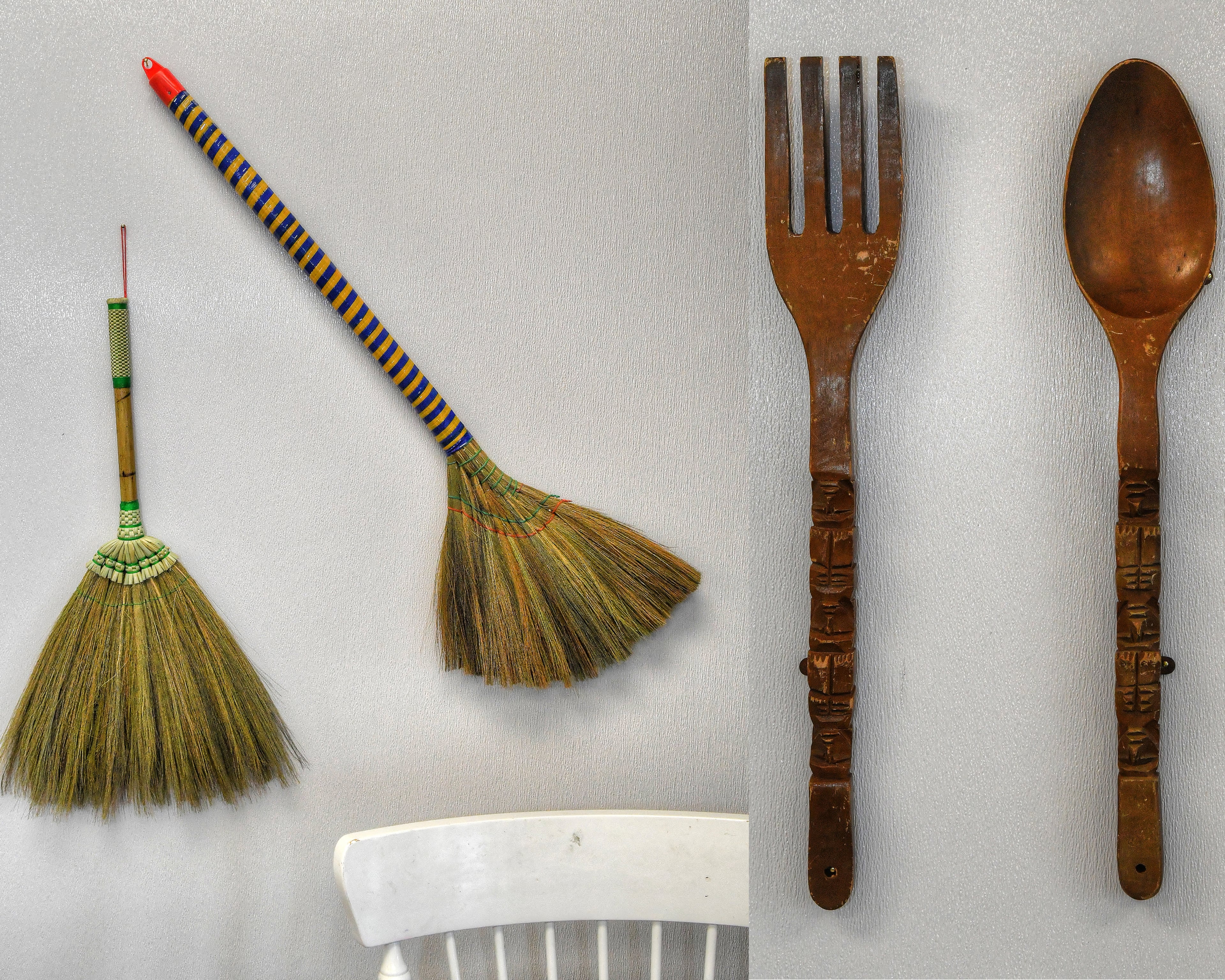 The decor on the wall at Adobo ATL's commissary reflects Filipino tradition. (CHRIS HUNT FOR THE ATLANTA JOURNAL-CONSTITUTION)